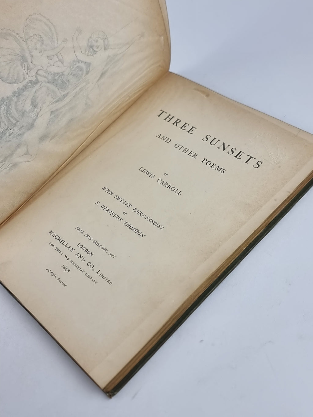 Three Sunsets and Other Poems, Lewis Carroll — 1st Edition, 2nd Impression