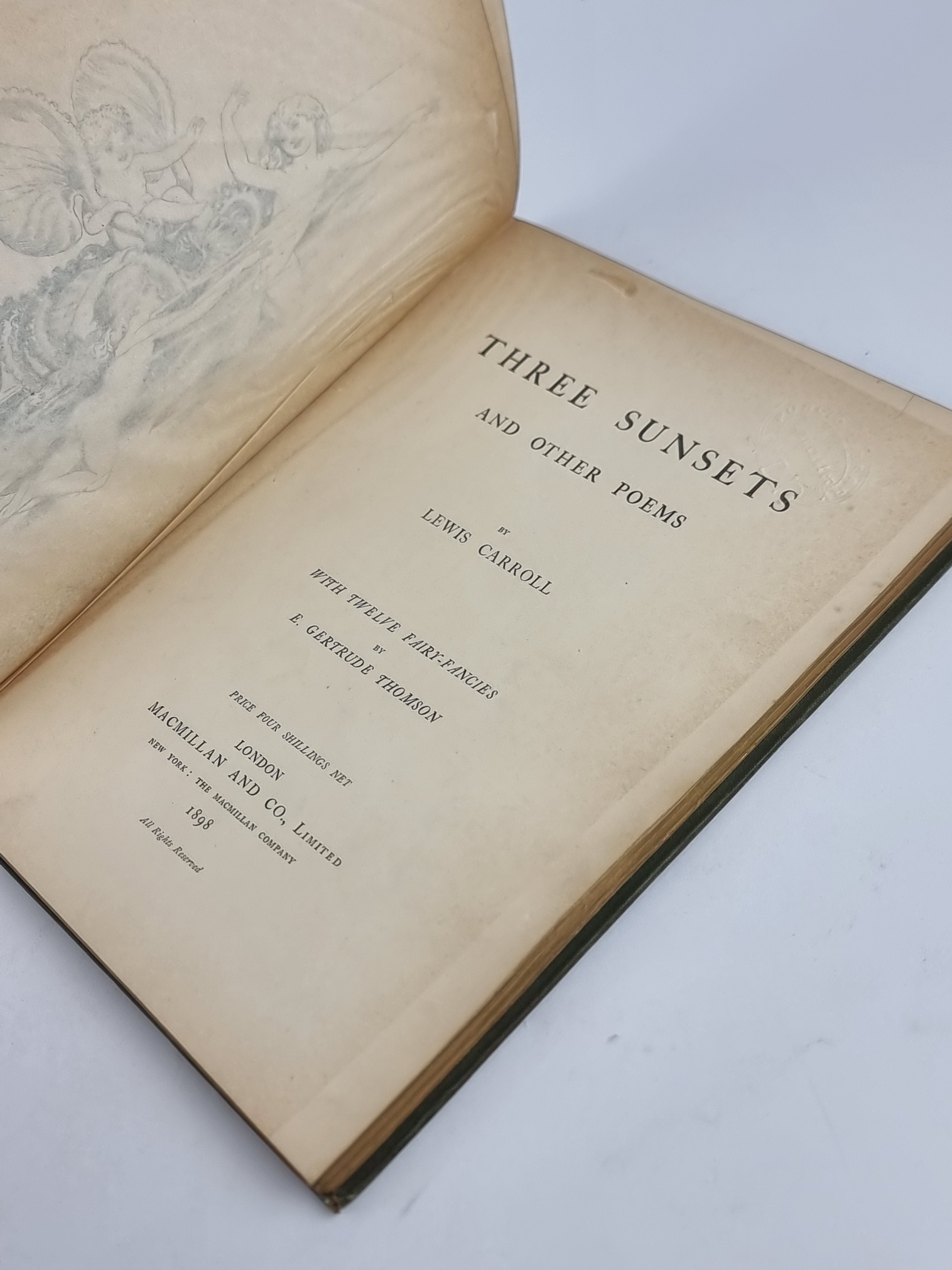Three Sunsets and Other Poems, Lewis Carroll — 1st Edition, 2nd Impression