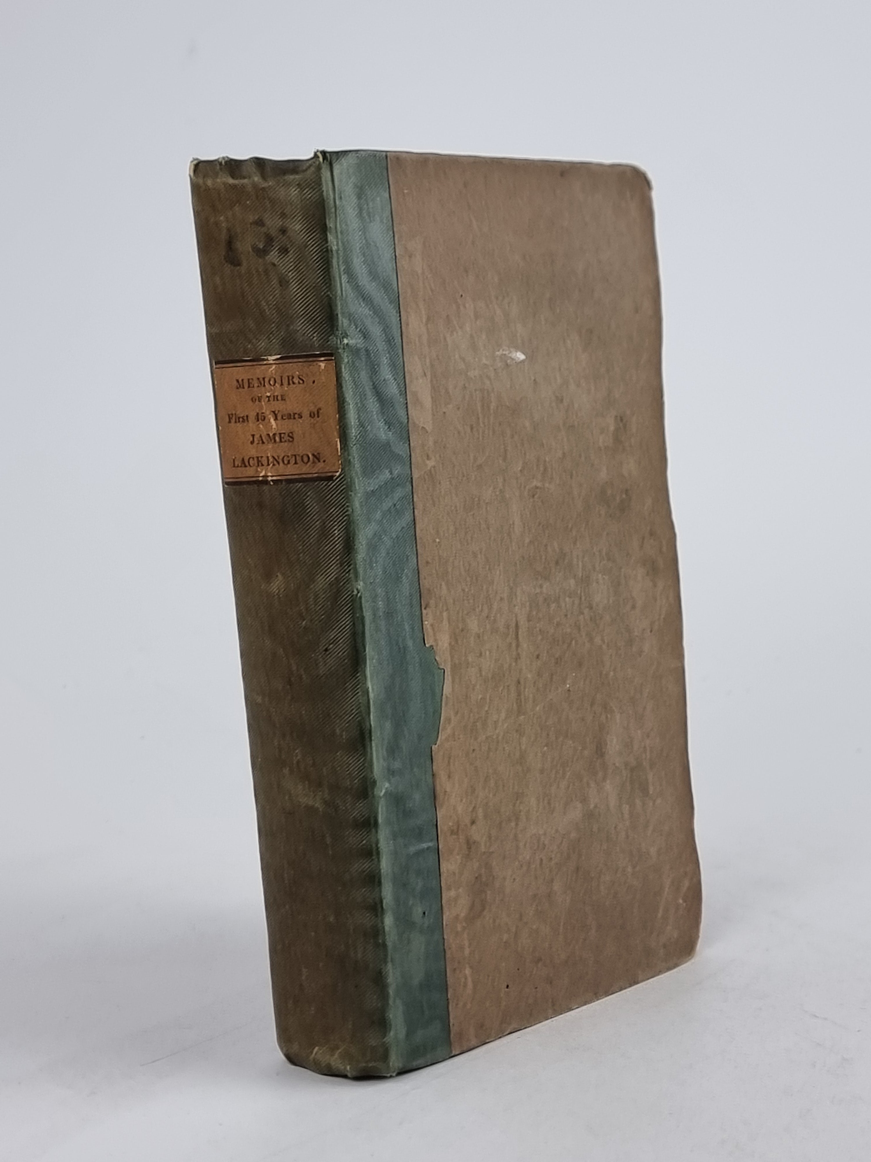 Memoirs of the Forty-Five First Years of the Life of James Lackington, Bookseller