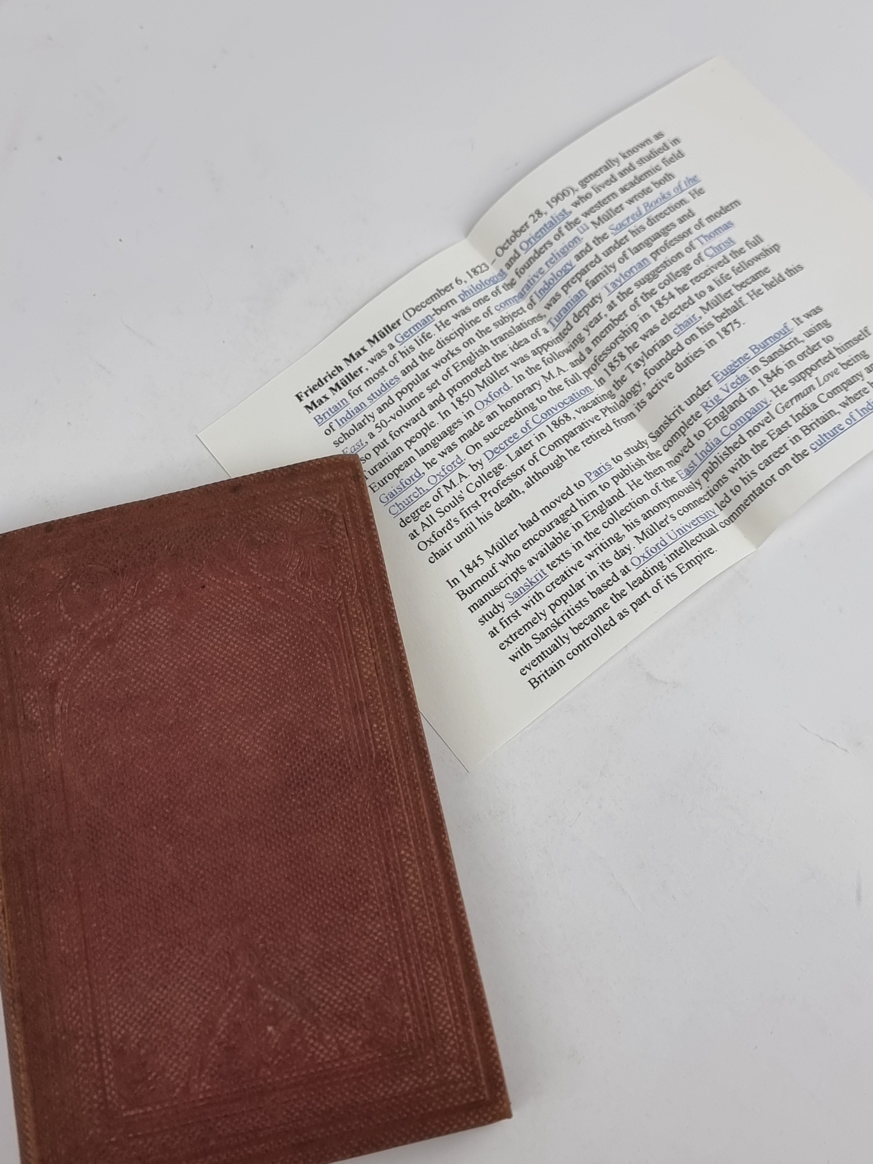 German Love: From the Papers of an Alien, Friedrich Max Müller — 1st English Edition