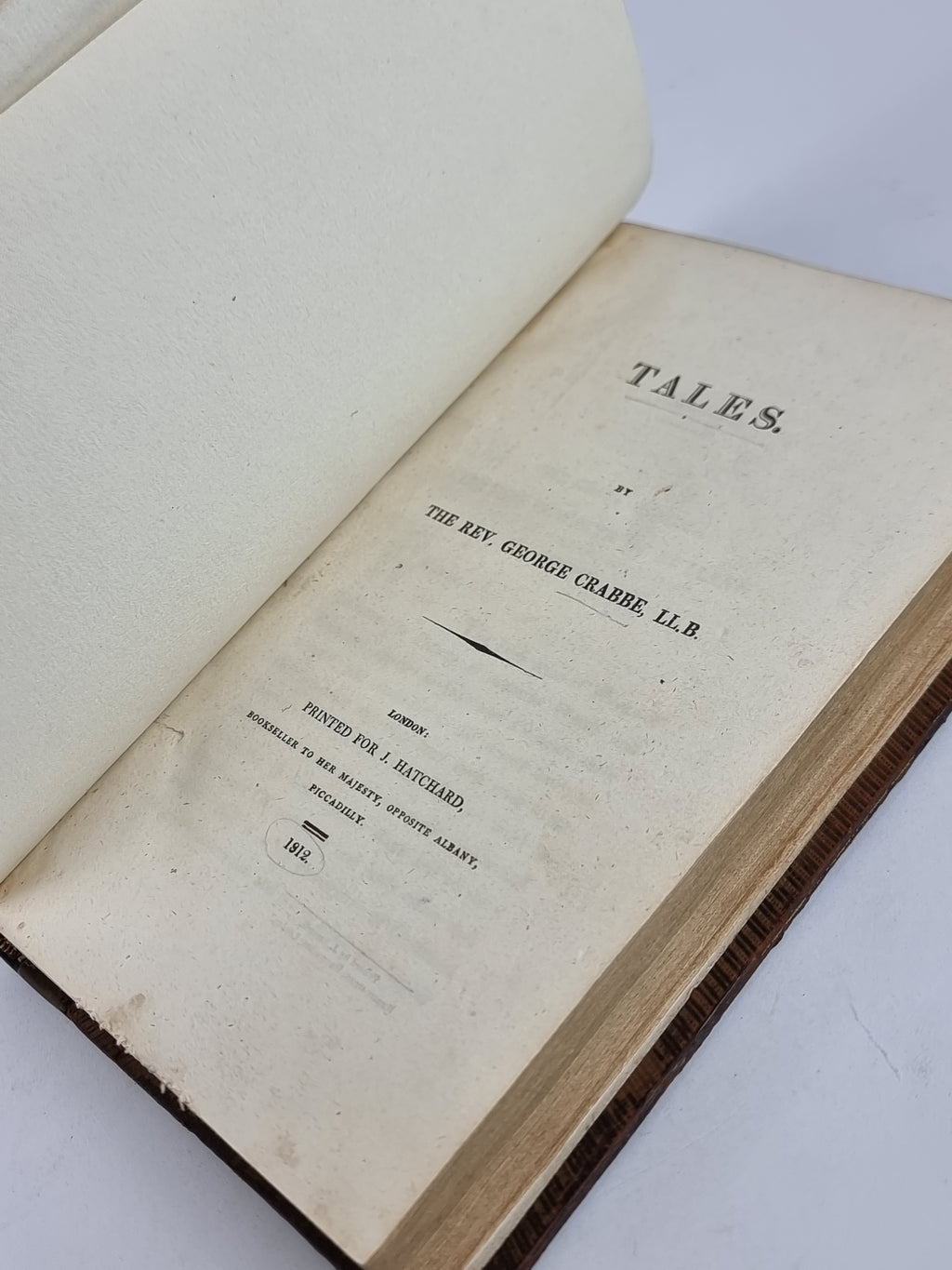 Tales, George Crabbe — 1st Edition