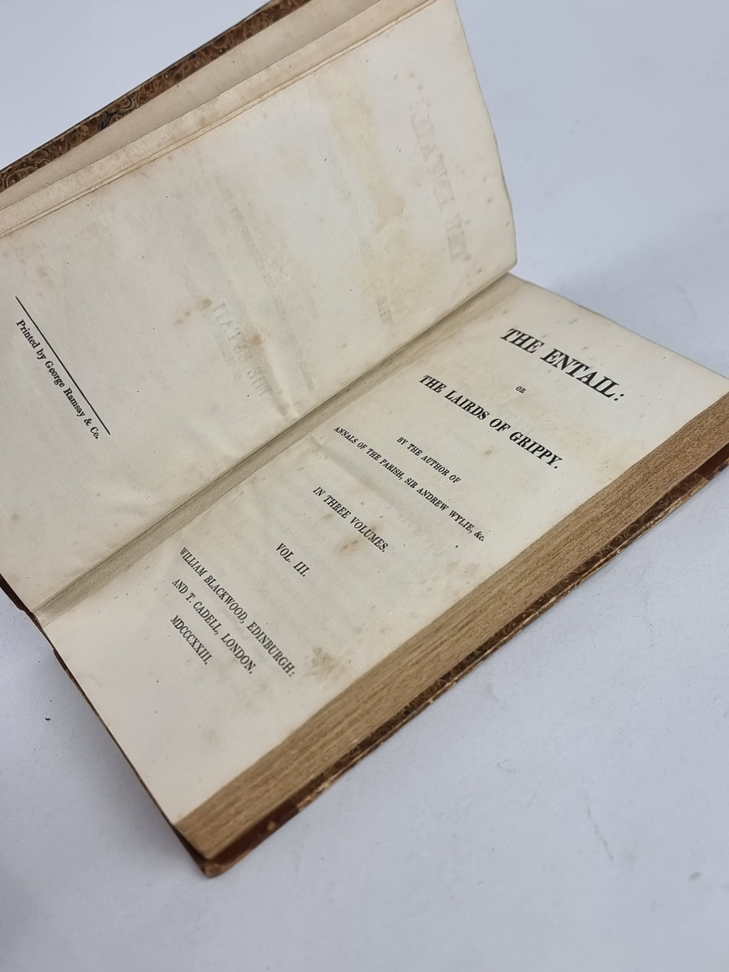 The Entail: or, The Lairds of Grippy, John Galt — 1st Edition