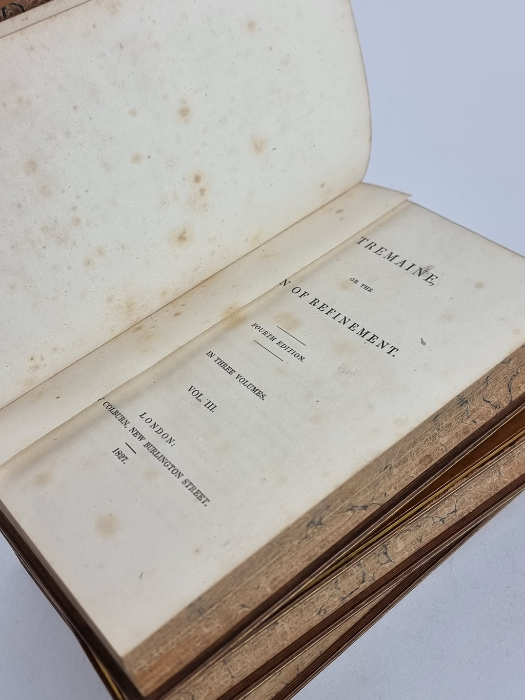 Tremaine, or The Man of Refinement, Robert Plumer Ward — 4th Edition, Signed