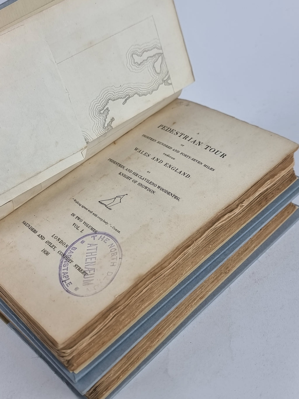 A Pedestrian Tour of Thirteen Hundred and Forty-Seven Miles Through Wales and England, Pedestres and Sir Clavileno Woodenpeg — 1stt Edition