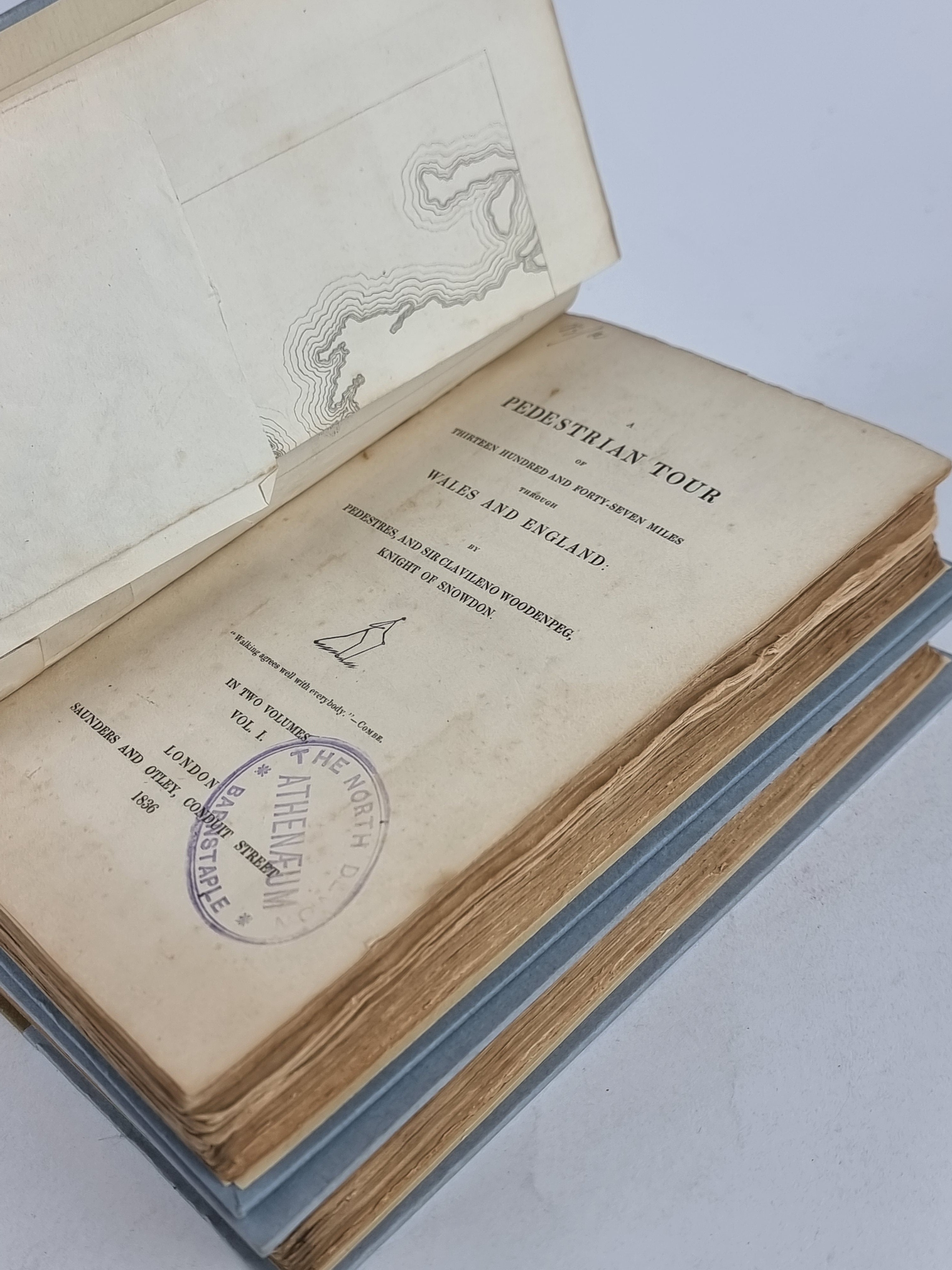 A Pedestrian Tour of Thirteen Hundred and Forty-Seven Miles Through Wales and England, Pedestres and Sir Clavileno Woodenpeg — 1stt Edition