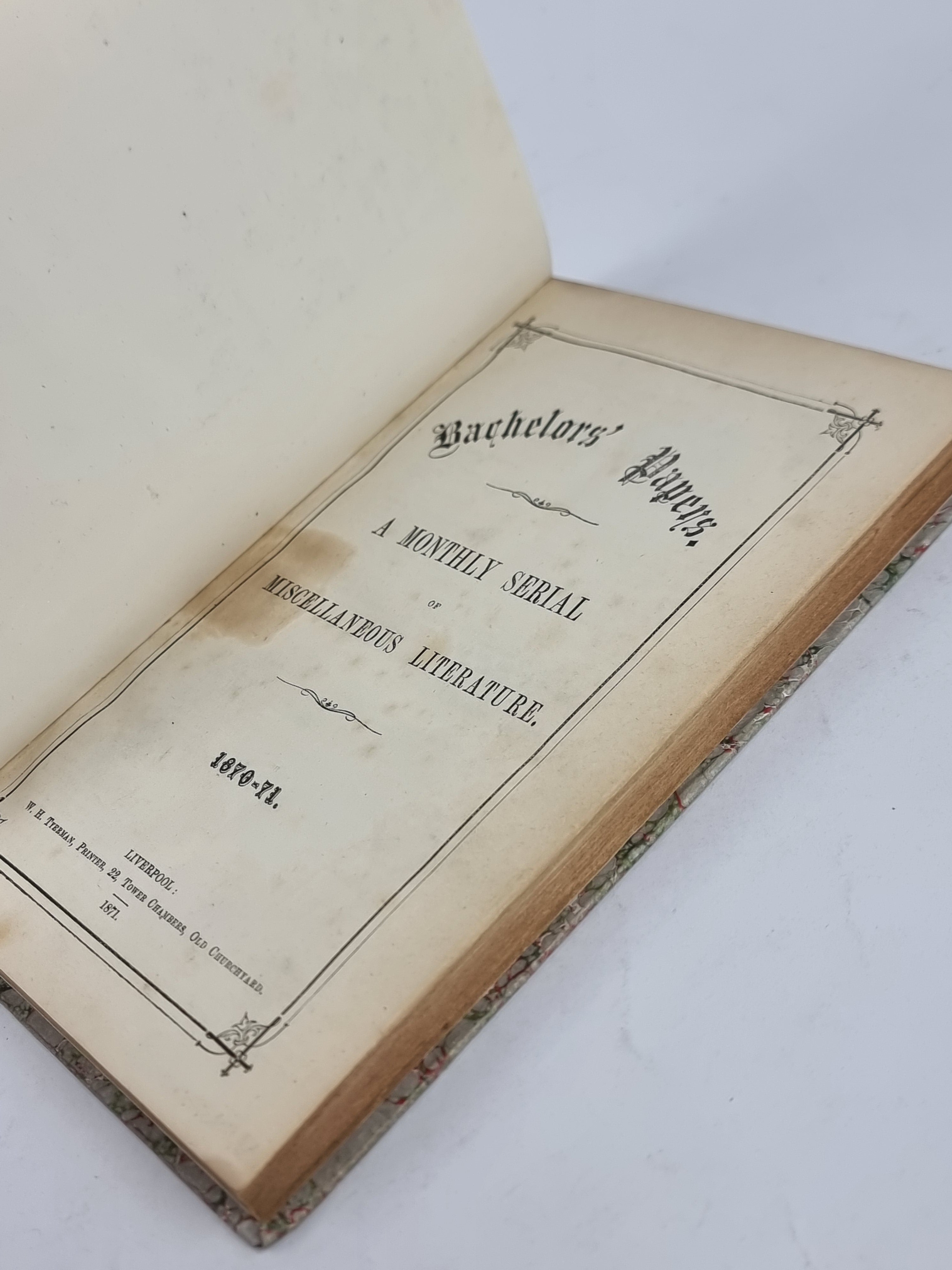 Bachelors' Papers. A Monthly Serial of Miscellaneous Literature — 1st Edition