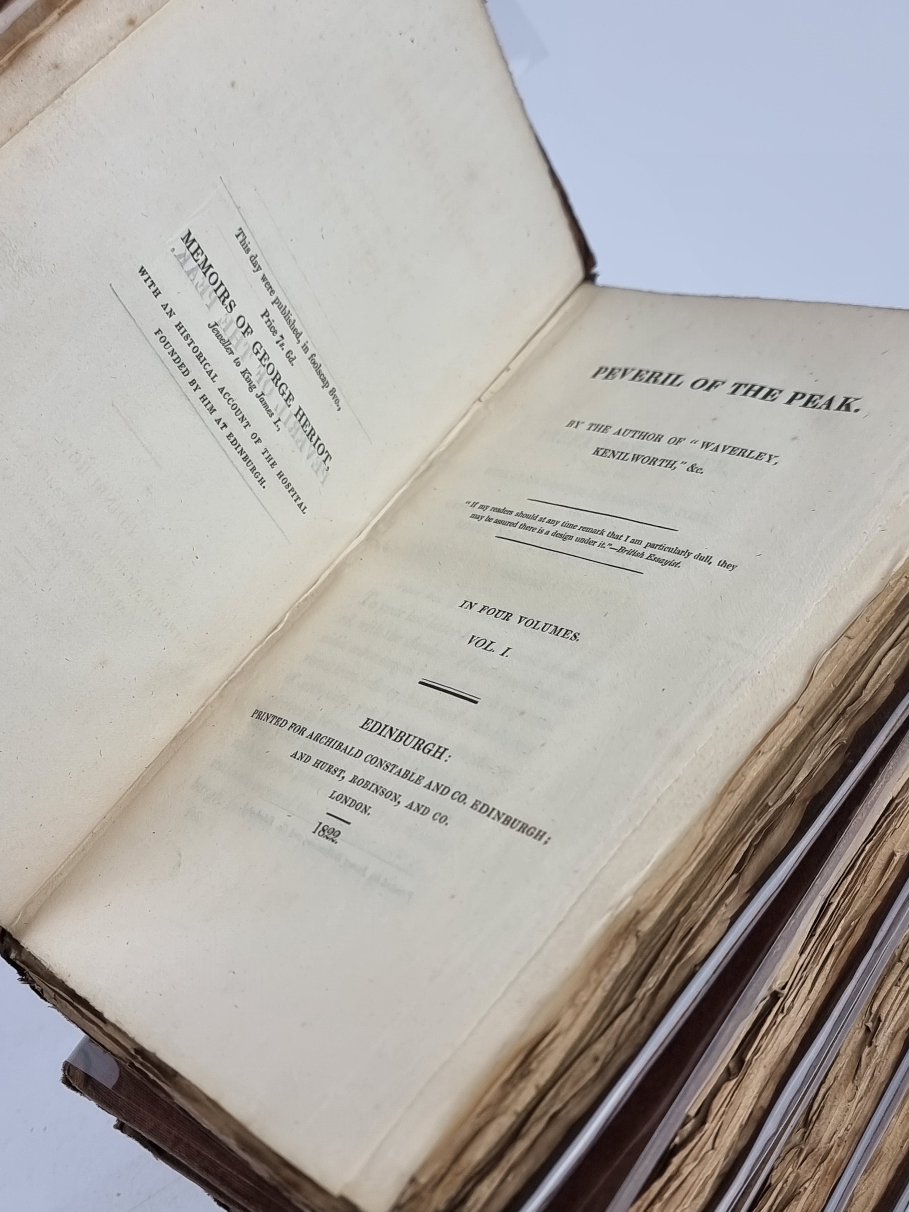 Peveril of the Peak, Sir Walter Scott — 1st Edition