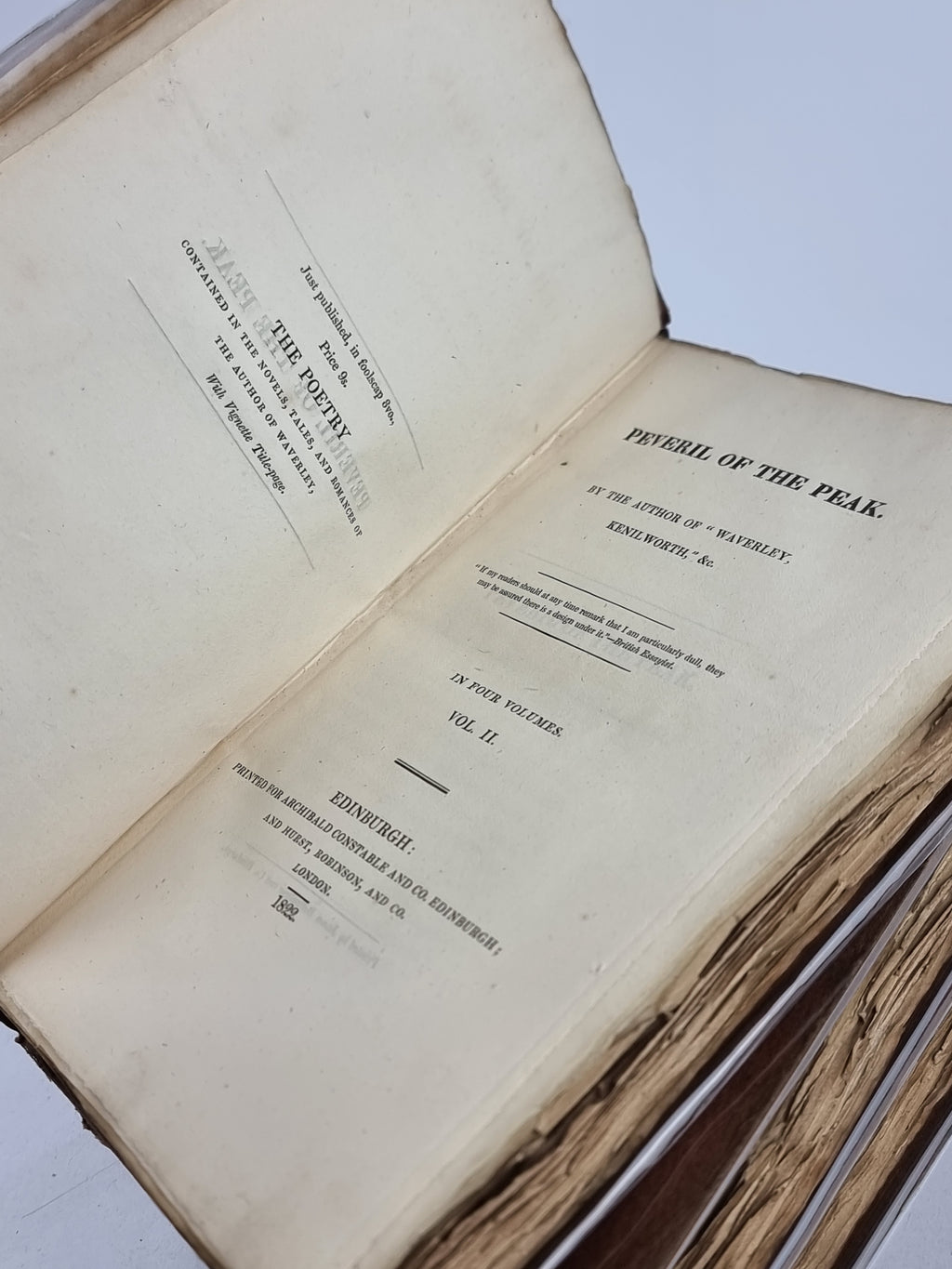 Peveril of the Peak, Sir Walter Scott — 1st Edition
