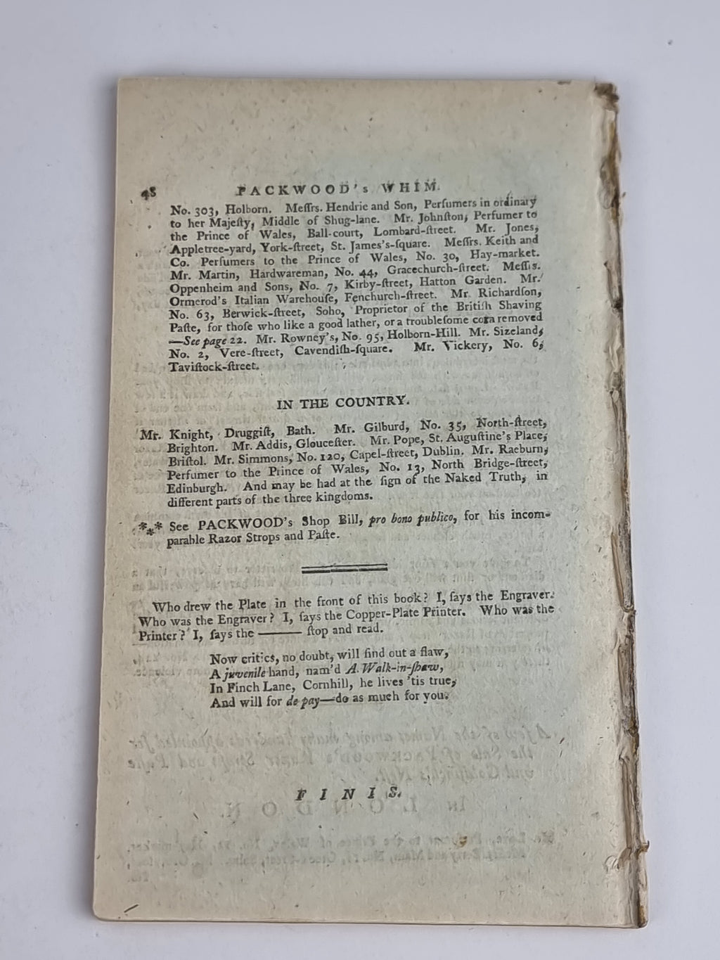 Packwood's Whim: The Goldfinch's Nest, George Packwood — 1st Edition