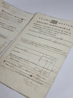 Stamp Office, Receipt and Discharge: Personal Estate of John Sparling, Edward Chaffers &amp; John Bolton