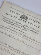 Stamp Office, Receipt and Discharge: Personal Estate of John Sparling, Edward Chaffers &amp; John Bolton