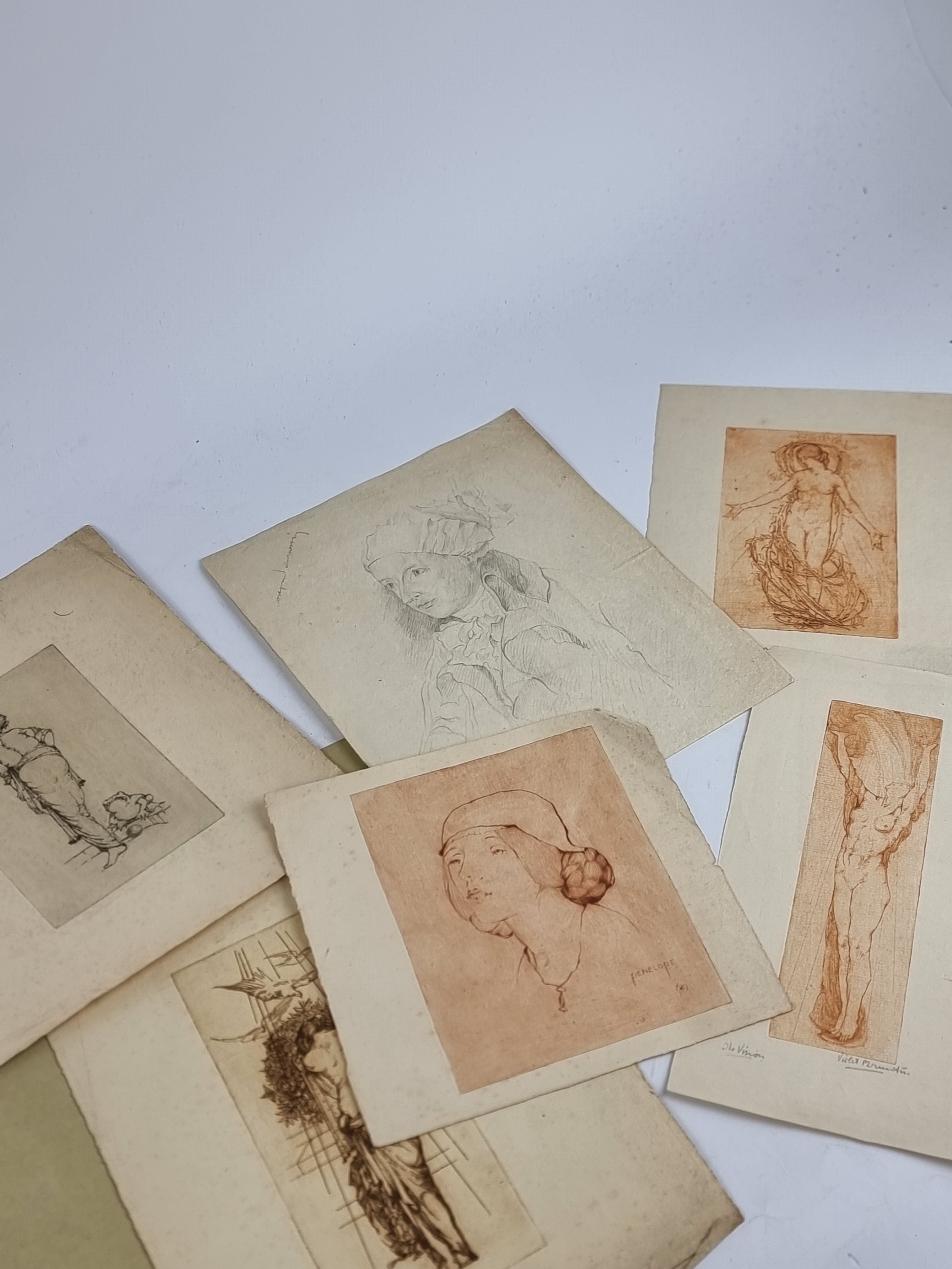 Original Etchings and Sketches, Violet Brunton — Original Presentation Collection