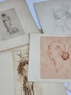 Original Etchings and Sketches, Violet Brunton — Original Presentation Collection