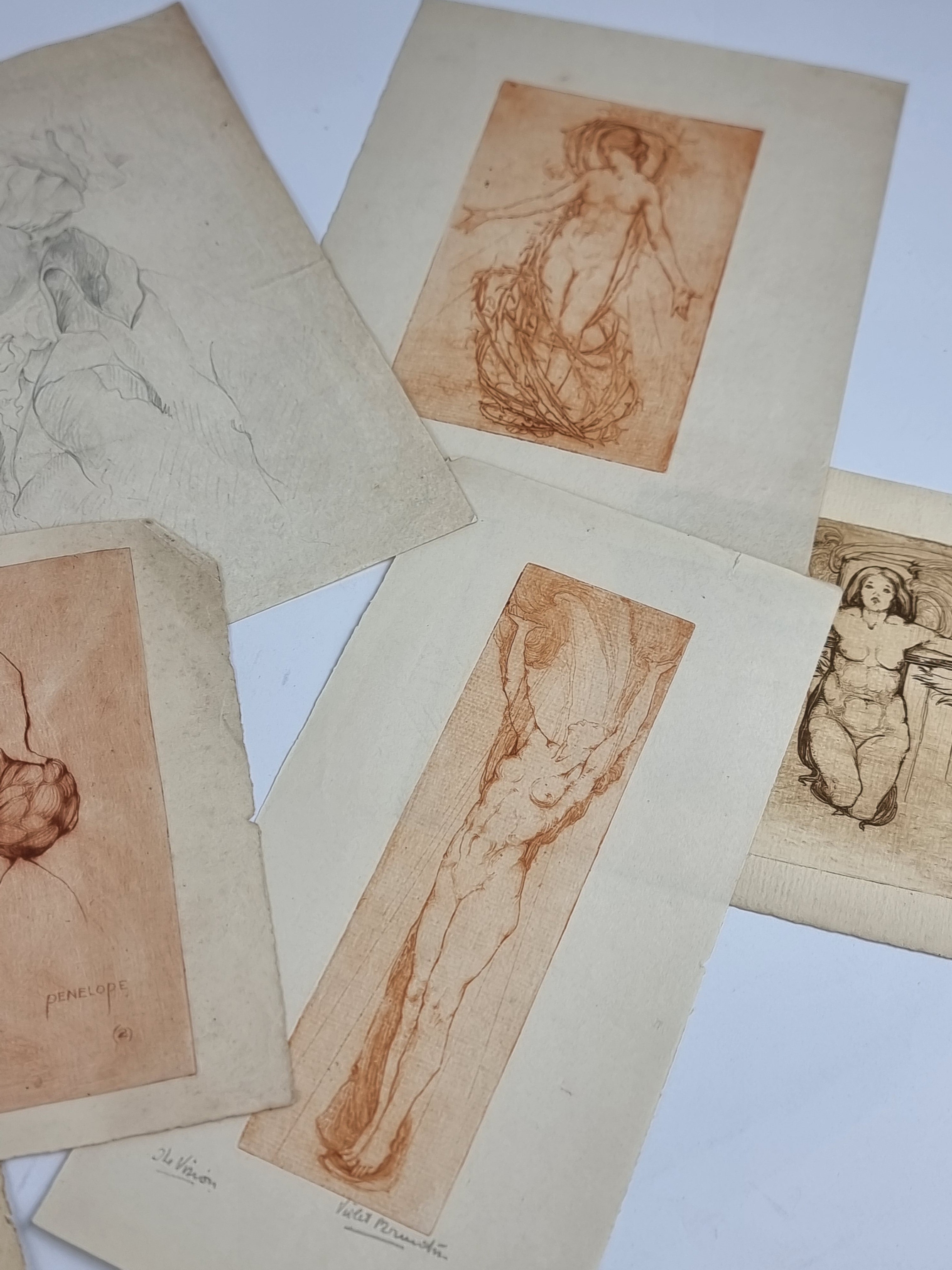 Original Etchings and Sketches, Violet Brunton — Original Presentation Collection