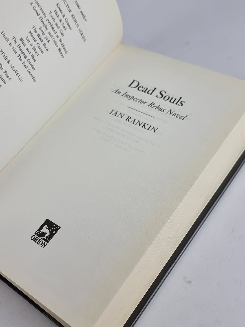 Dead Souls, Ian Rankin, 1st Edition