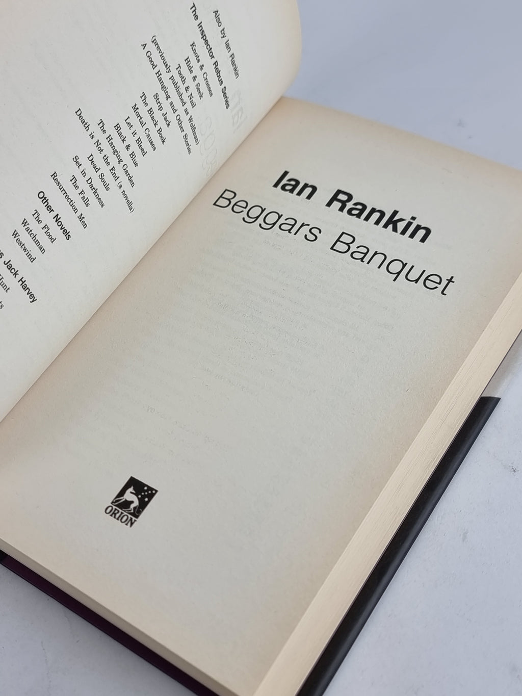 Beggars Banquet, Ian Rankin 1st Edition