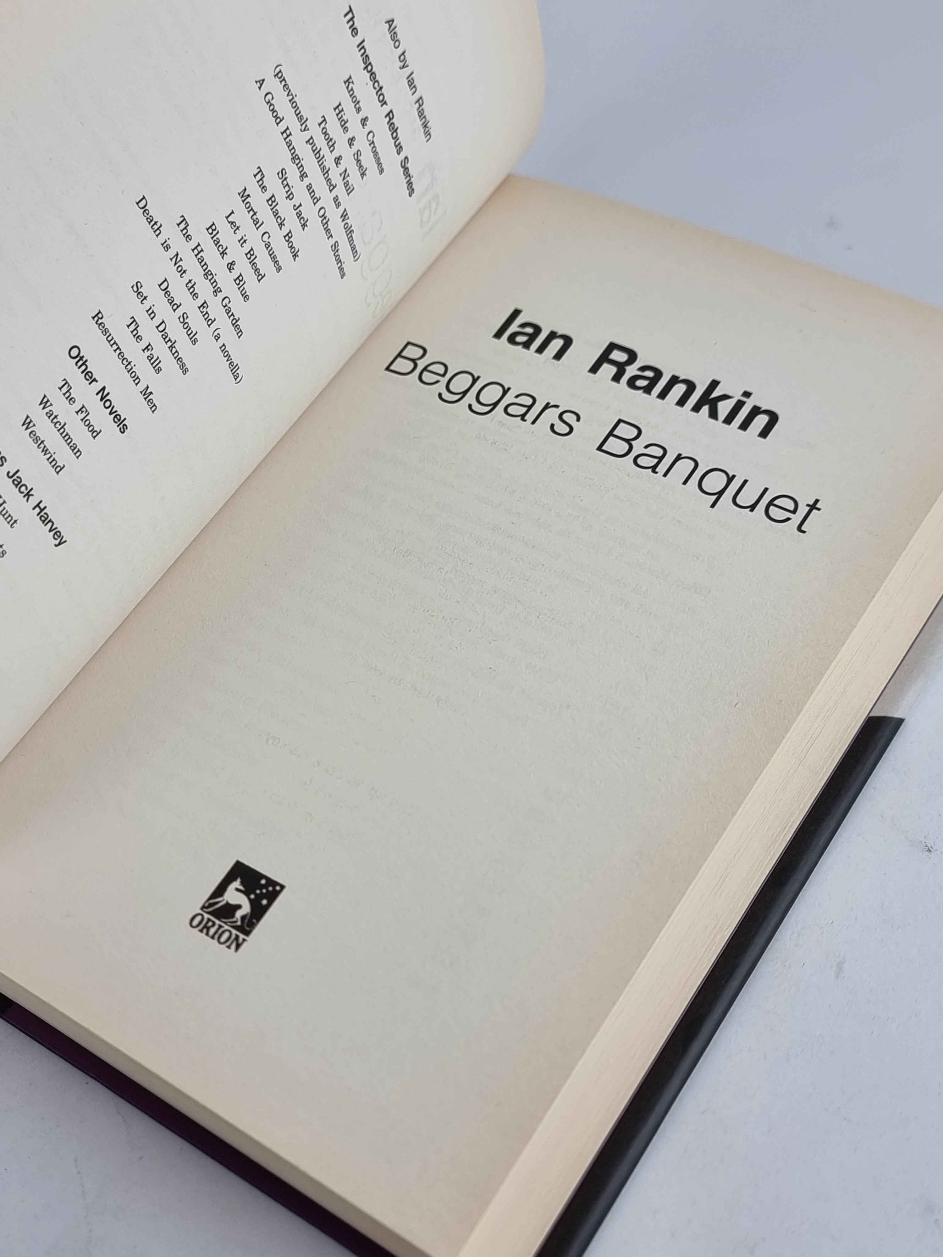 Beggars Banquet, Ian Rankin 1st Edition