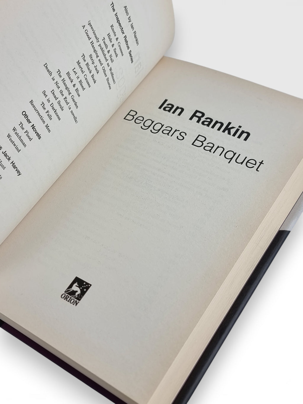 Beggars Banquet, Ian Rankin 1st Edition