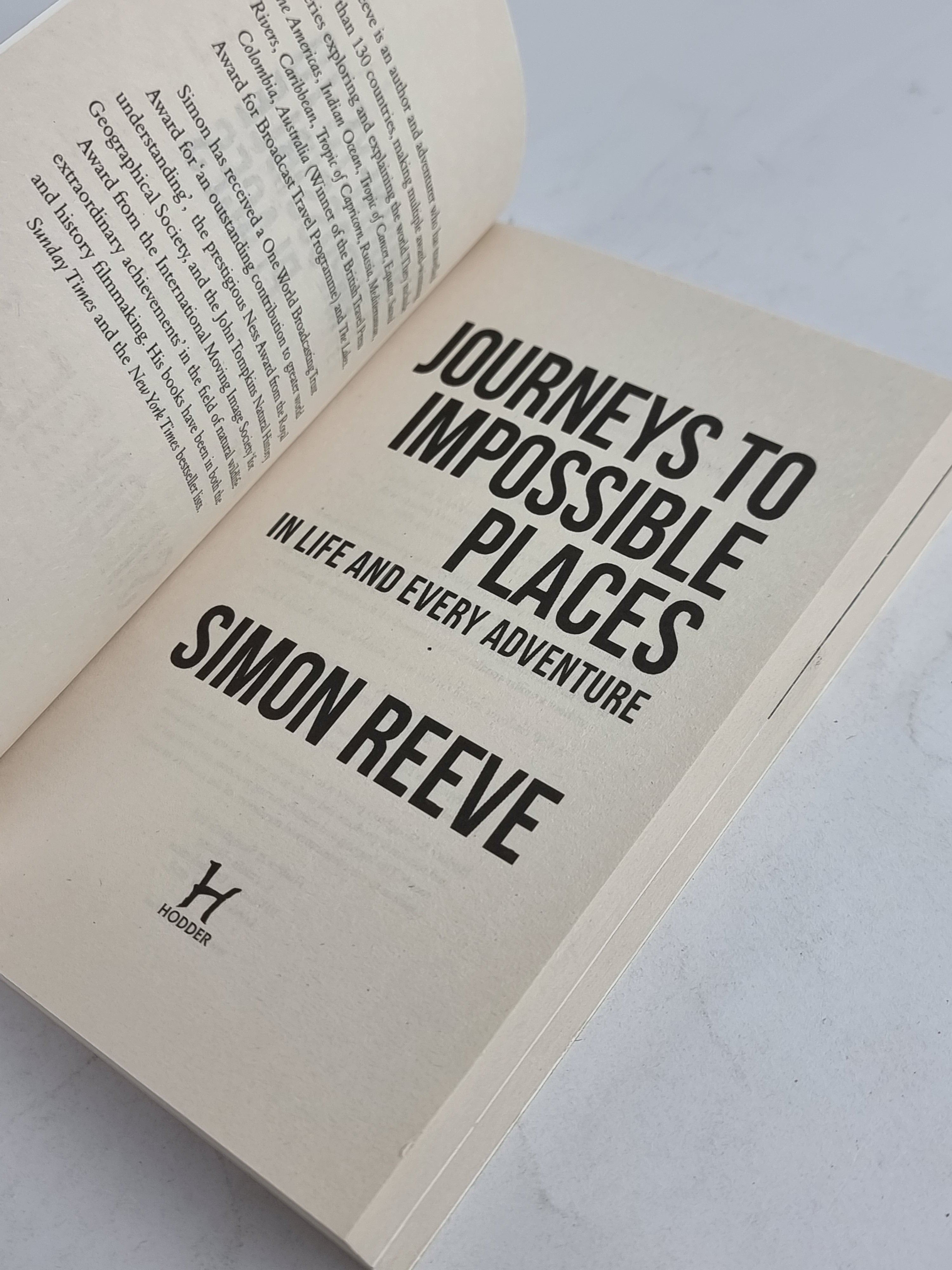 Journeys to Impossible Places, Simon Reeve 1st Edition
