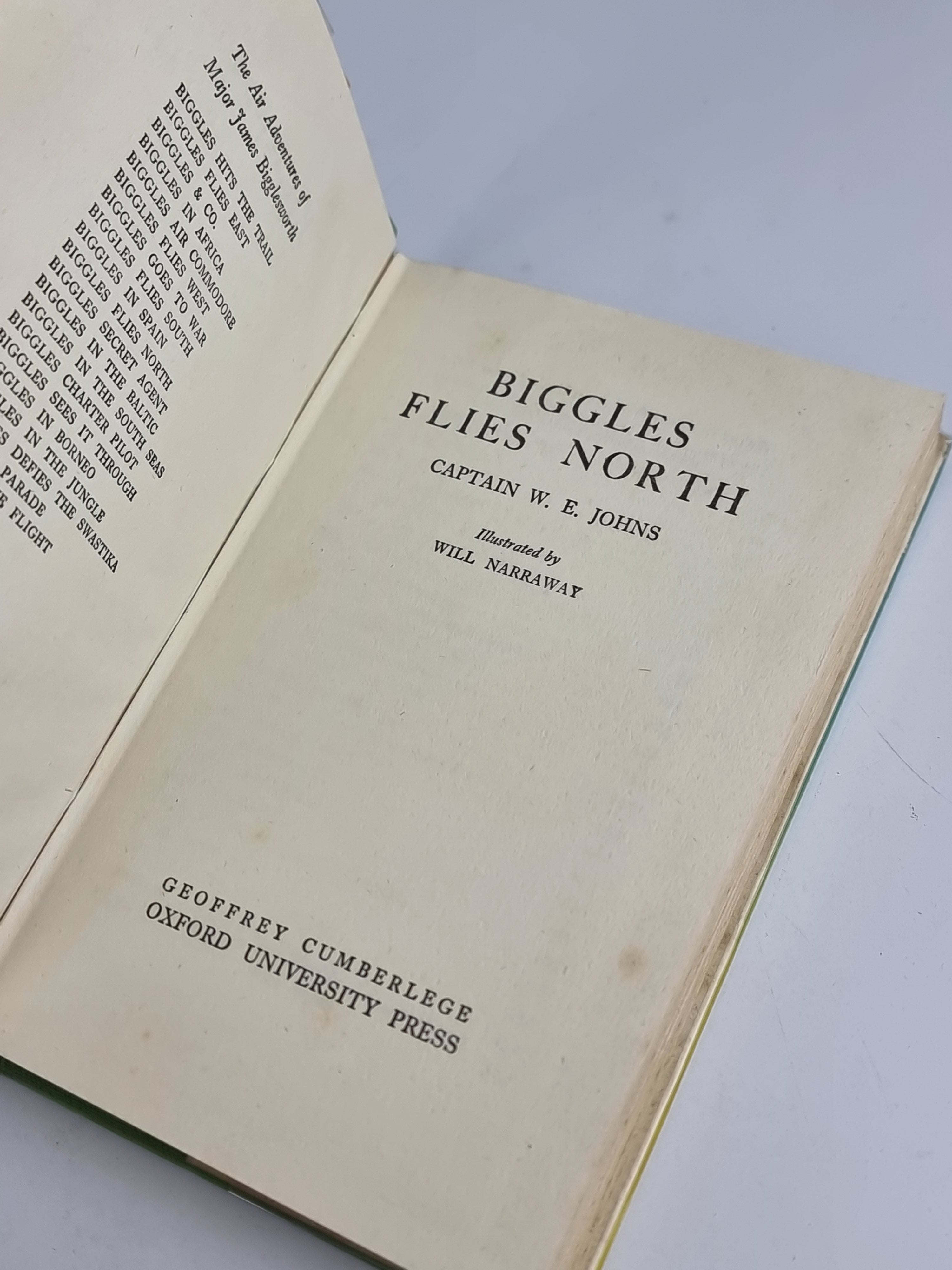 Biggles Flies North, Captain W. E. Johns — Reprint