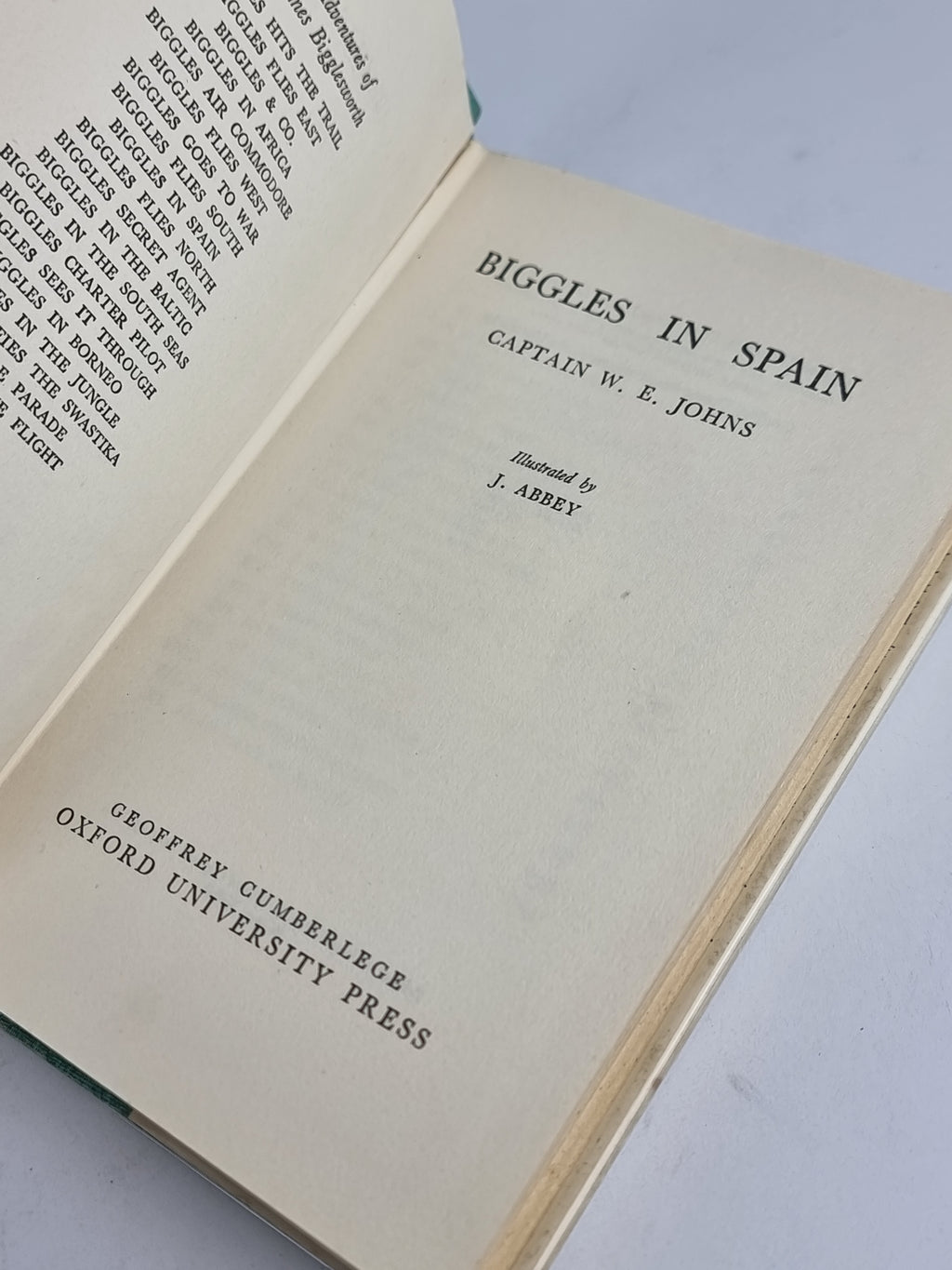 Biggles in Spain, Captain W. E. Johns — 1951 Reprint