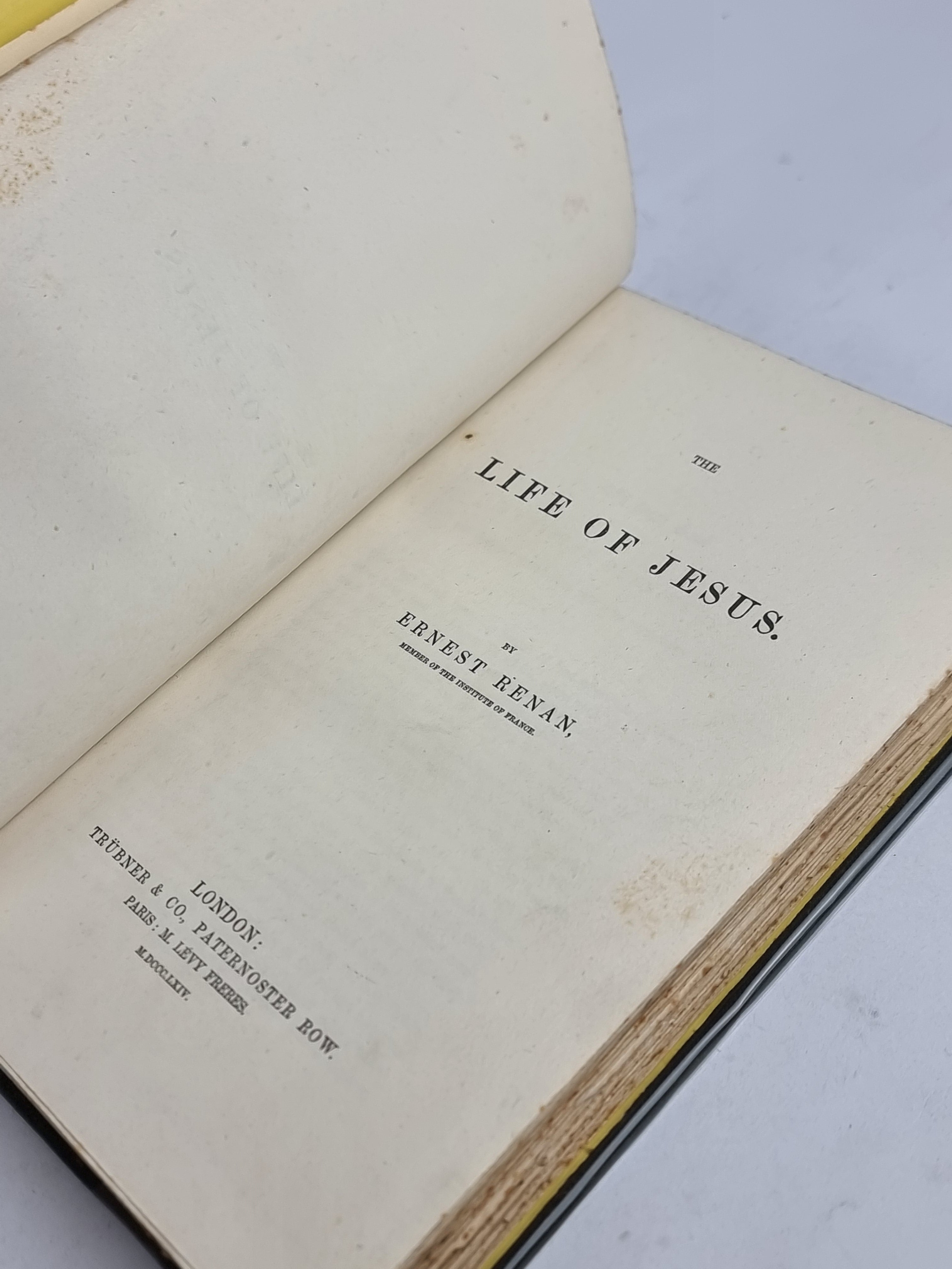 The Life of Jesus, Ernest Renan — 1st English Edition