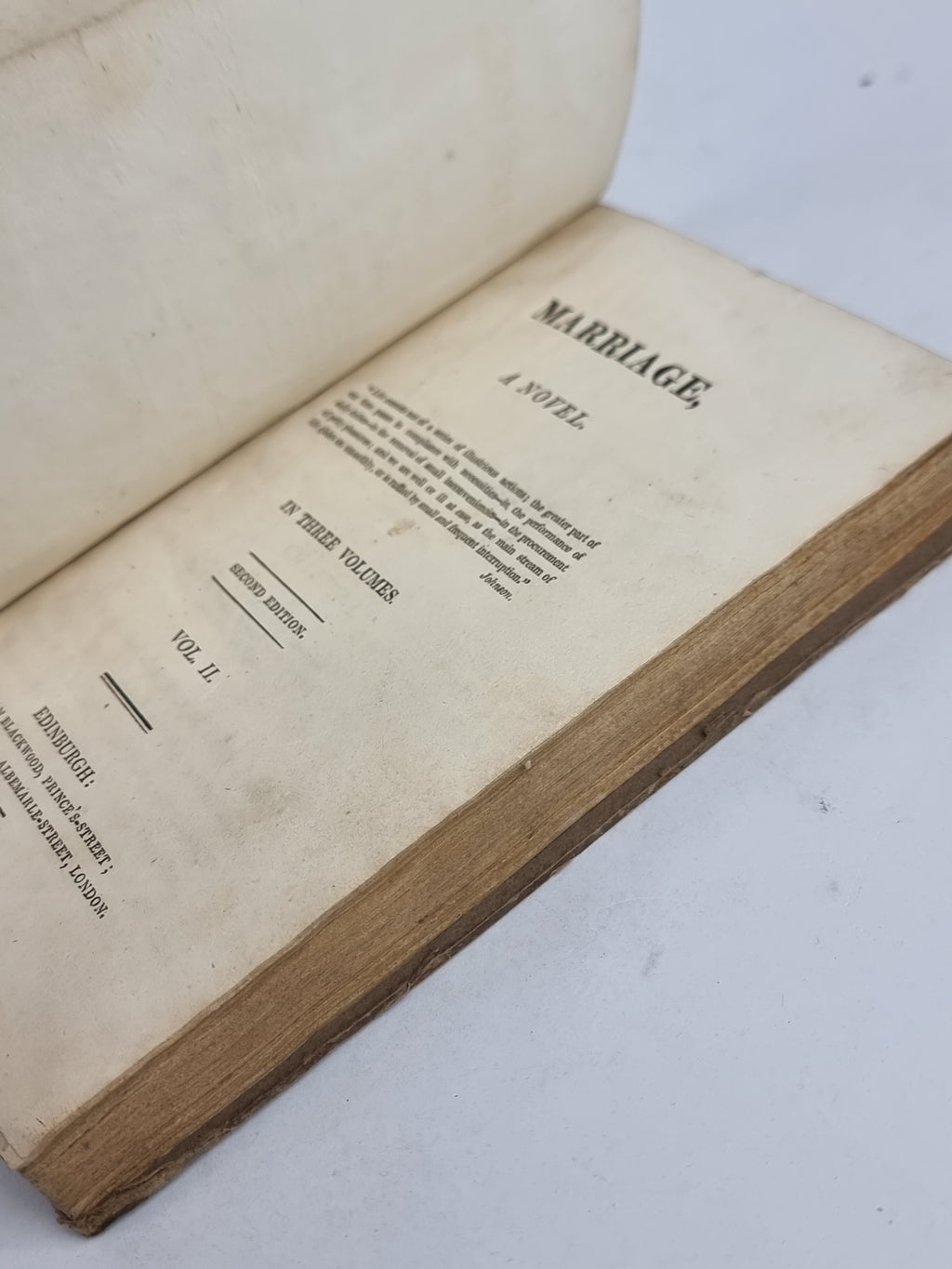 Marriage: A Novel, Susan Edmonstone Ferrier — 2nd Edition