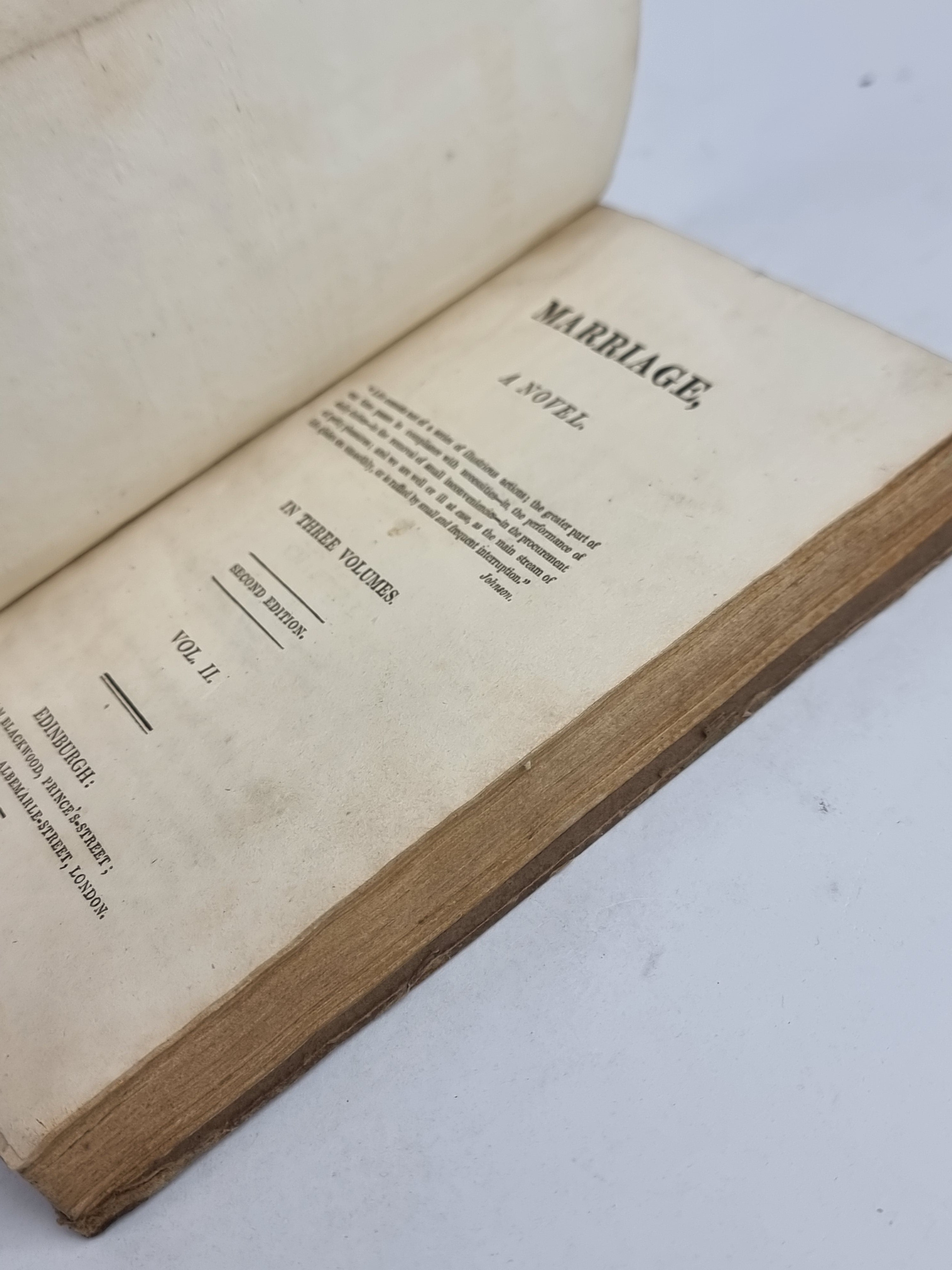 Marriage: A Novel, Susan Edmonstone Ferrier — 2nd Edition