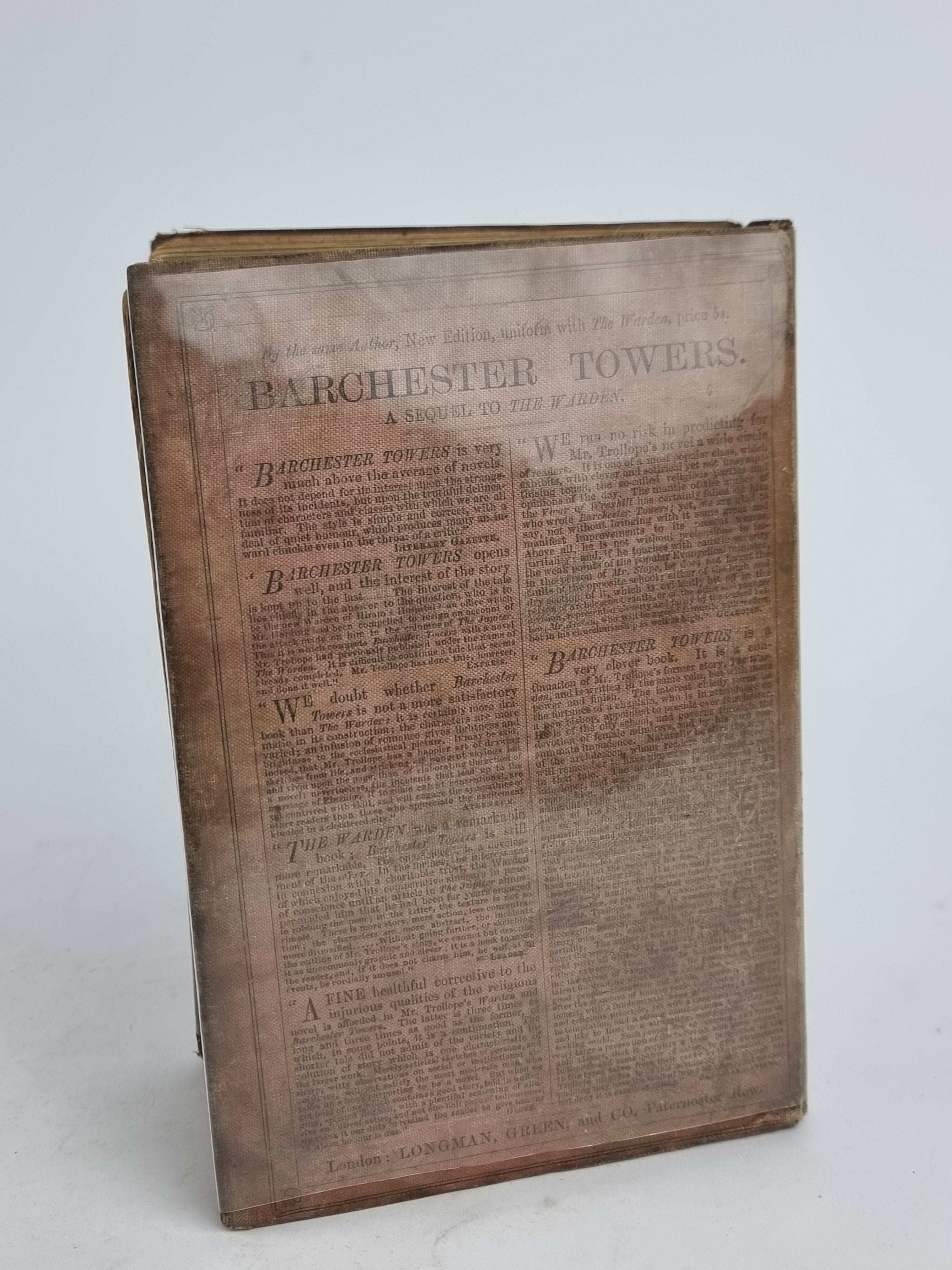 The Warden, Anthony Trollope — First Edition (Secondary Binding)