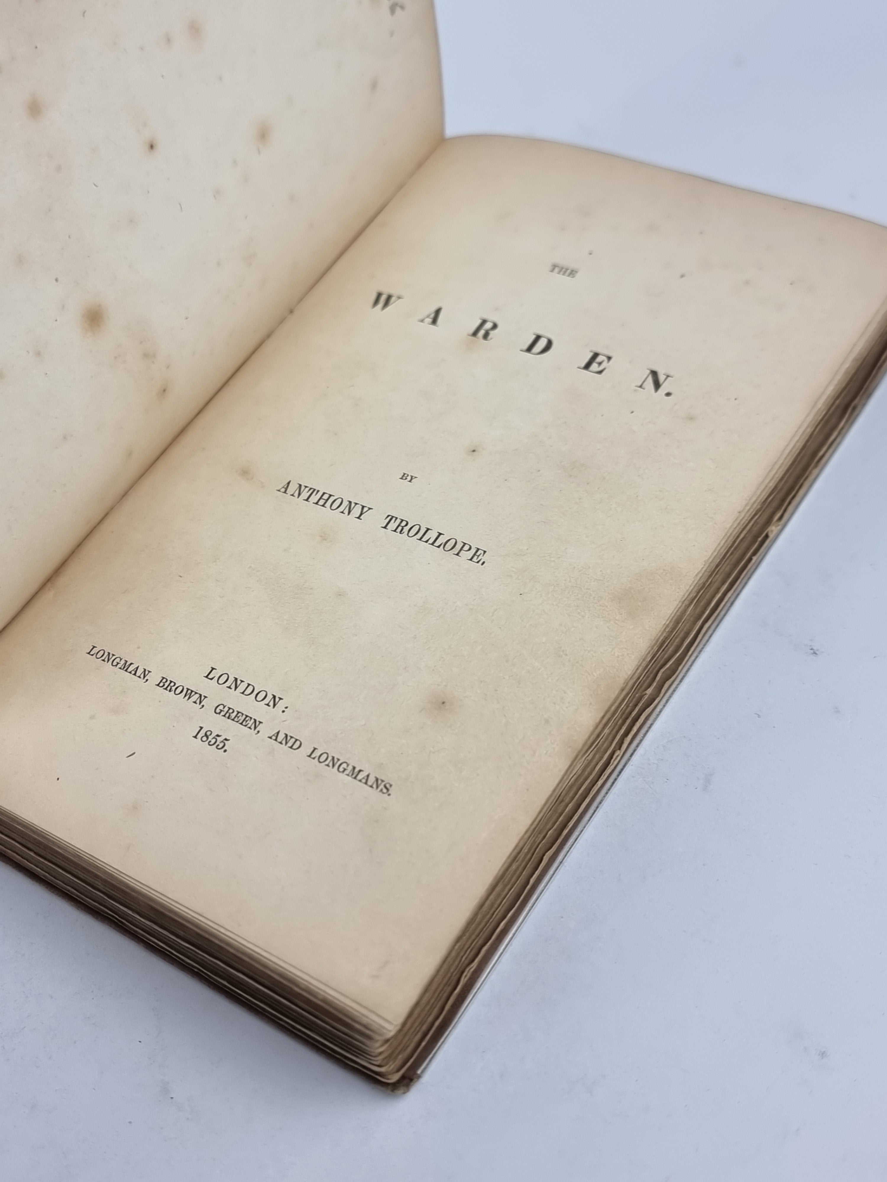The Warden, Anthony Trollope — First Edition (Secondary Binding)