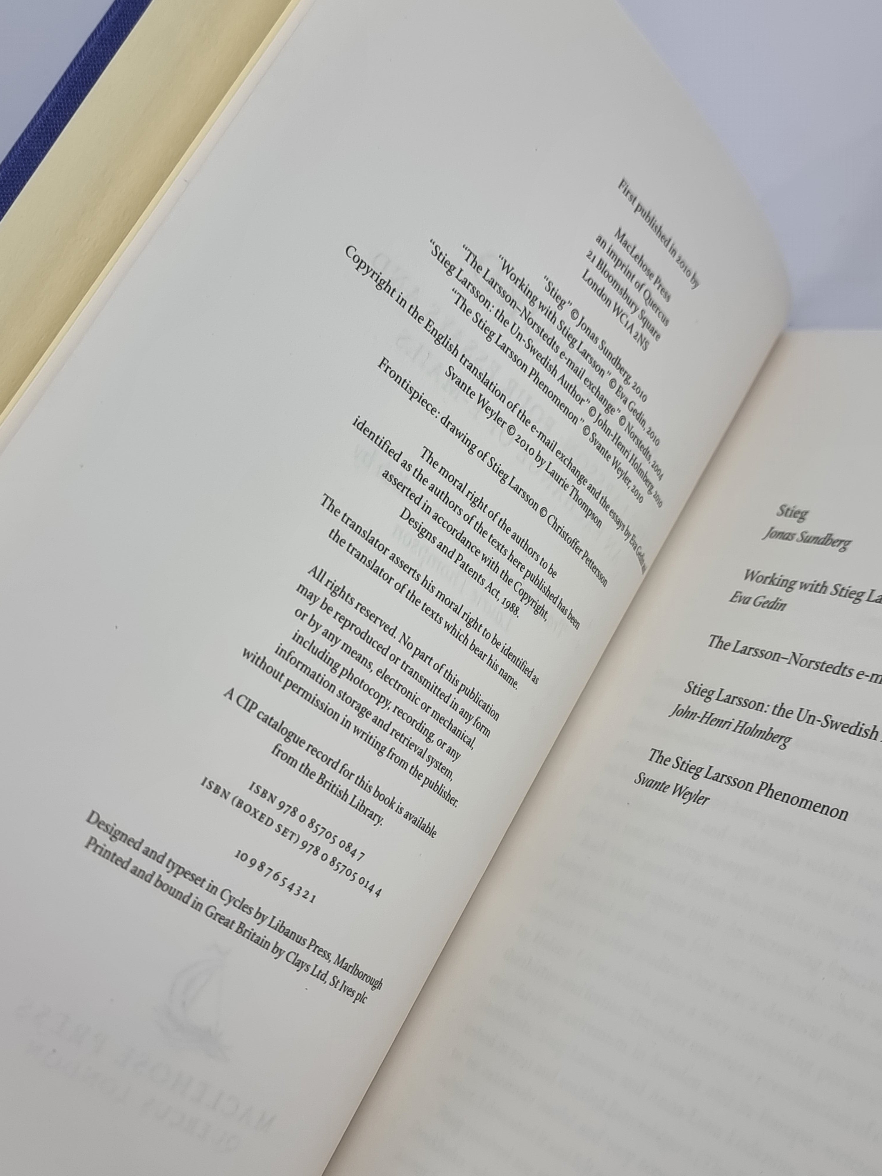 The Millennium Trilogy, Stieg Larsson — 1st Edition Thus
