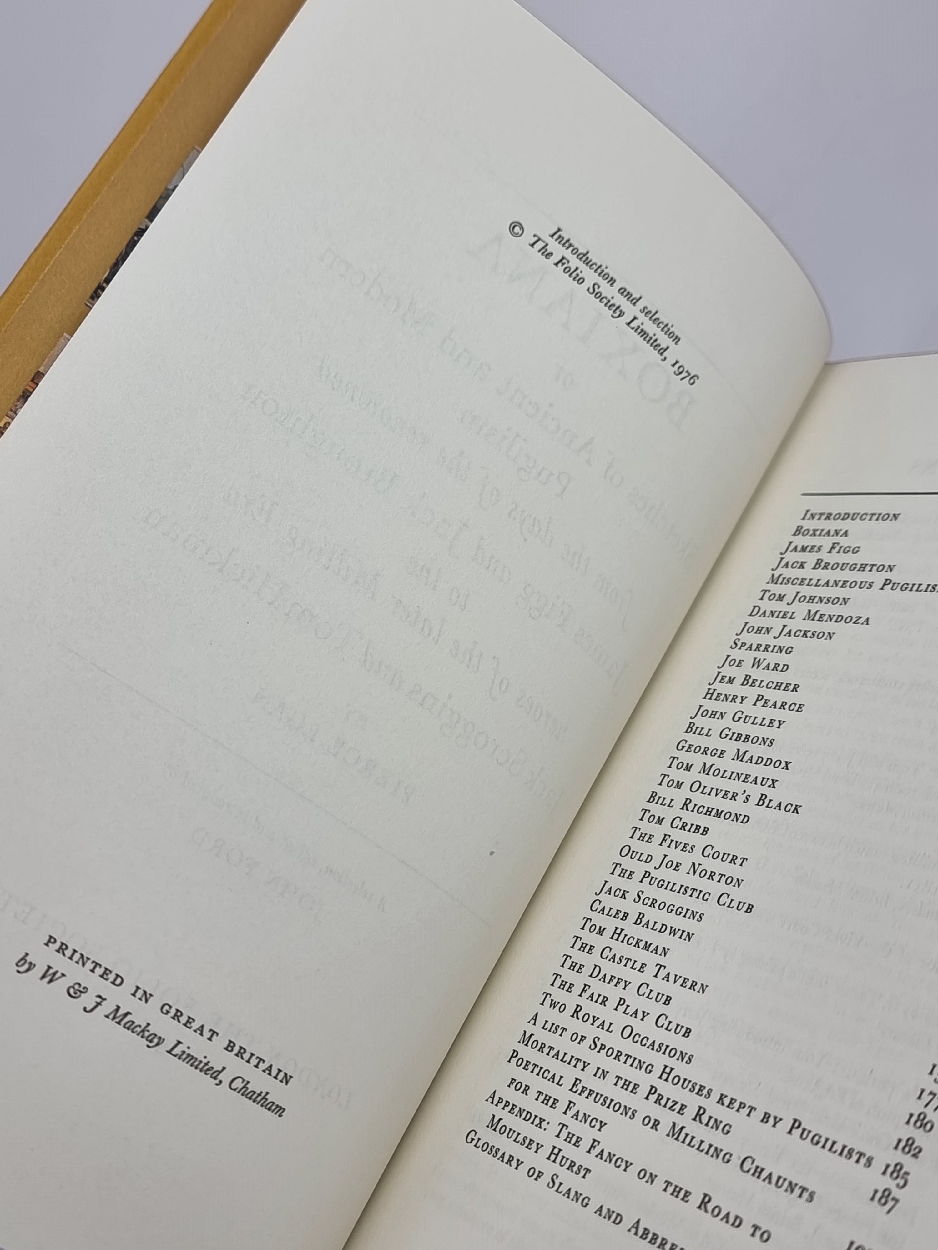 Boxiana; Sketches of Ancient and Modern Pugilism, Pierce Egan — 1st Folio Society Edition