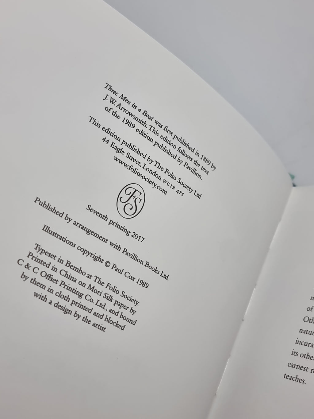 Three Men in a Boat, Jerome K. Jerome — 7th Printing