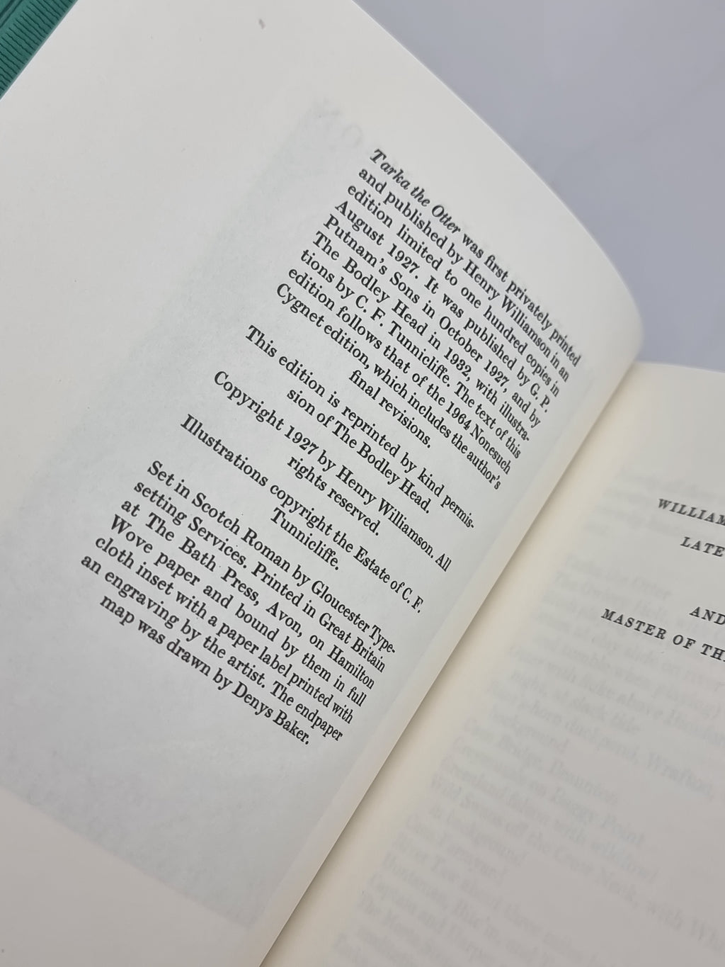 Tarka the Otter, Henry Williamson — 1st Folio Society Edition