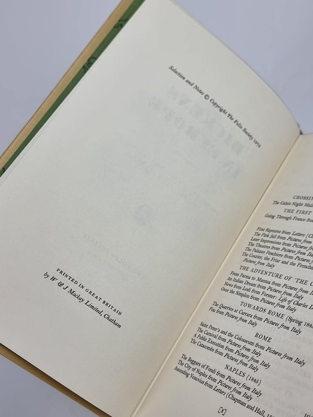 Dickens in Europe (Selected and Introduced by Rosalind Vallance) — 1st Folio Society Edition