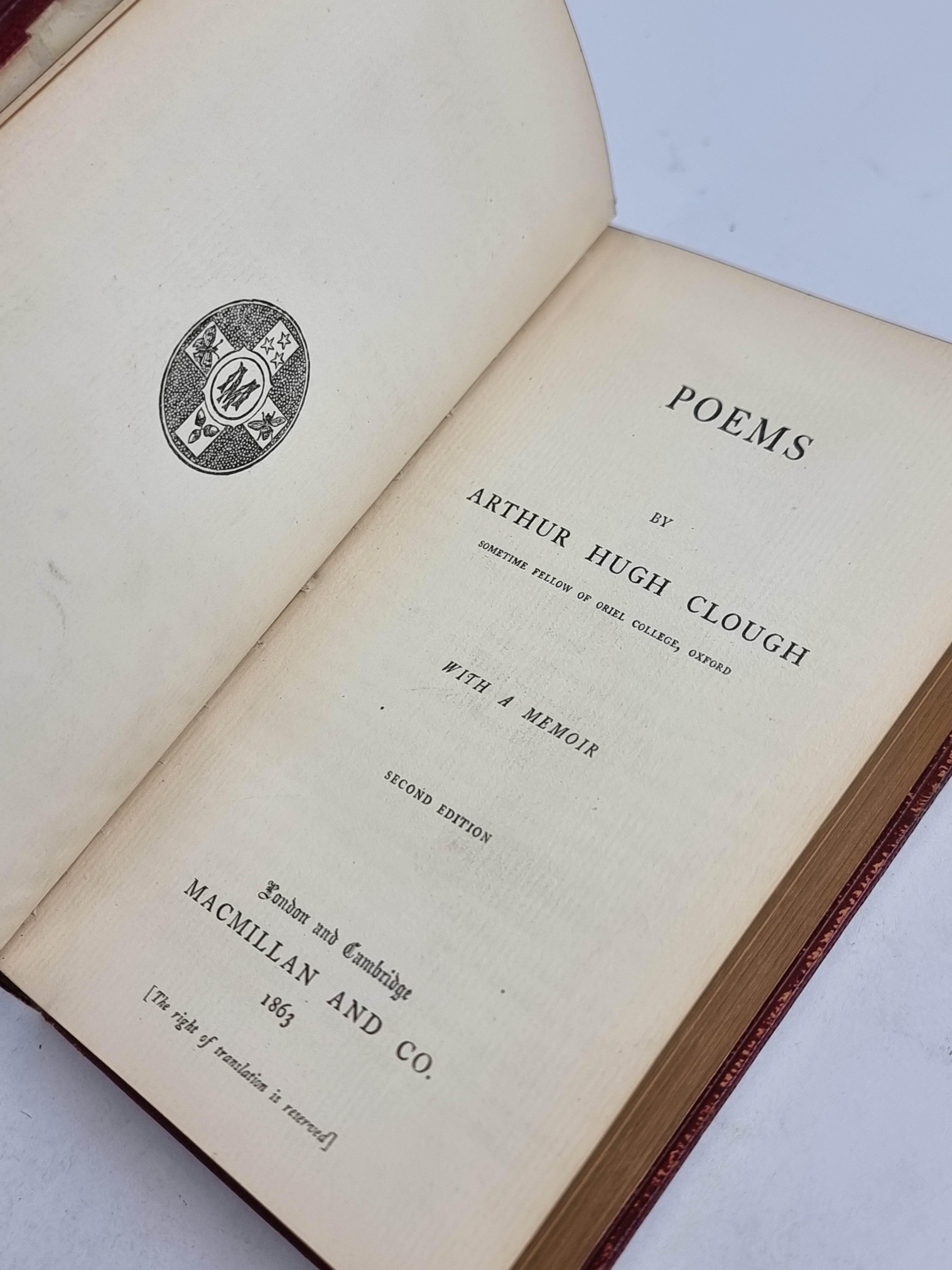 Poems, Arthur Hugh Clough — 2nd Edition