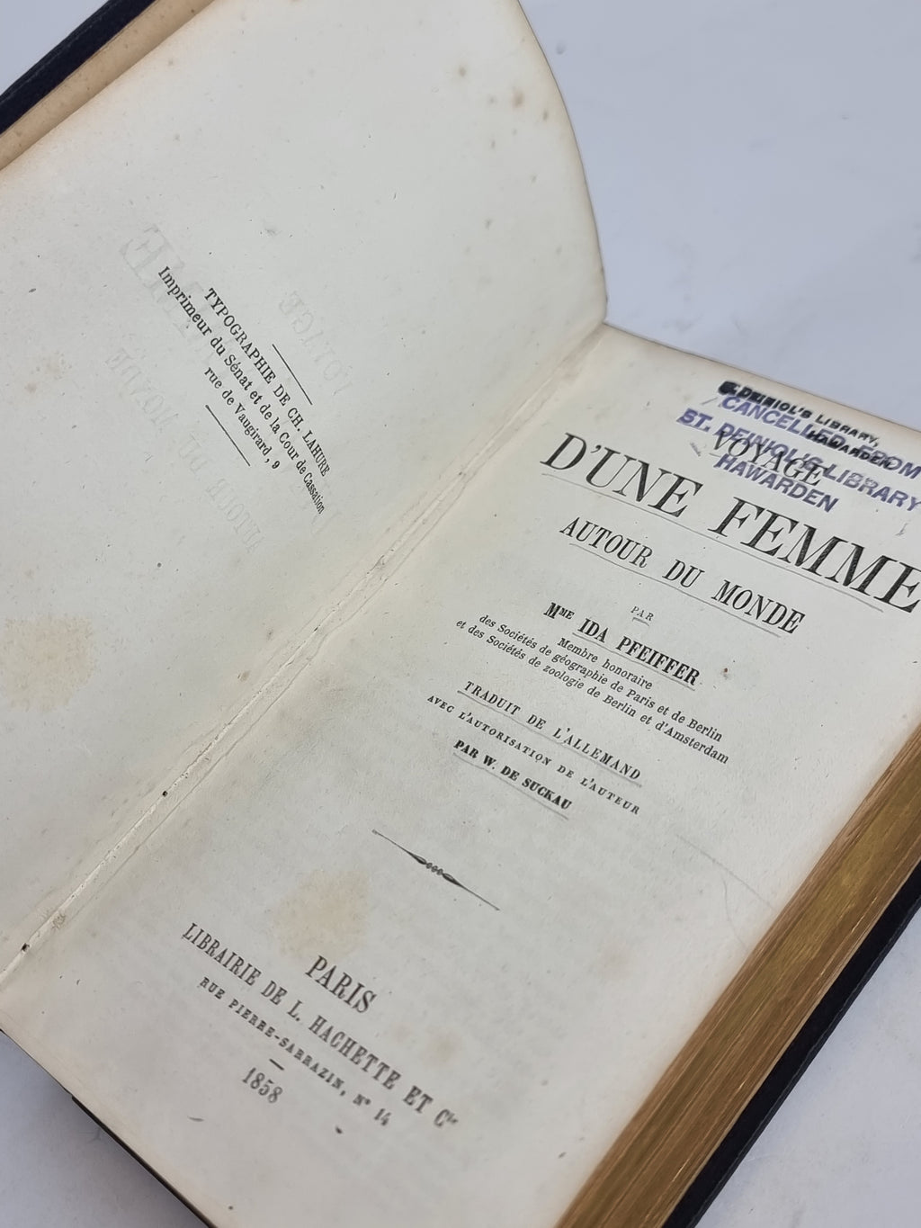 Voyage d'une femme autour du monde, Ida Pfeiffer — 1st French Edition