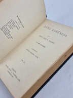 Anna Karénina, Count Lyof N. Tolstoi — 2nd U.K. Edition