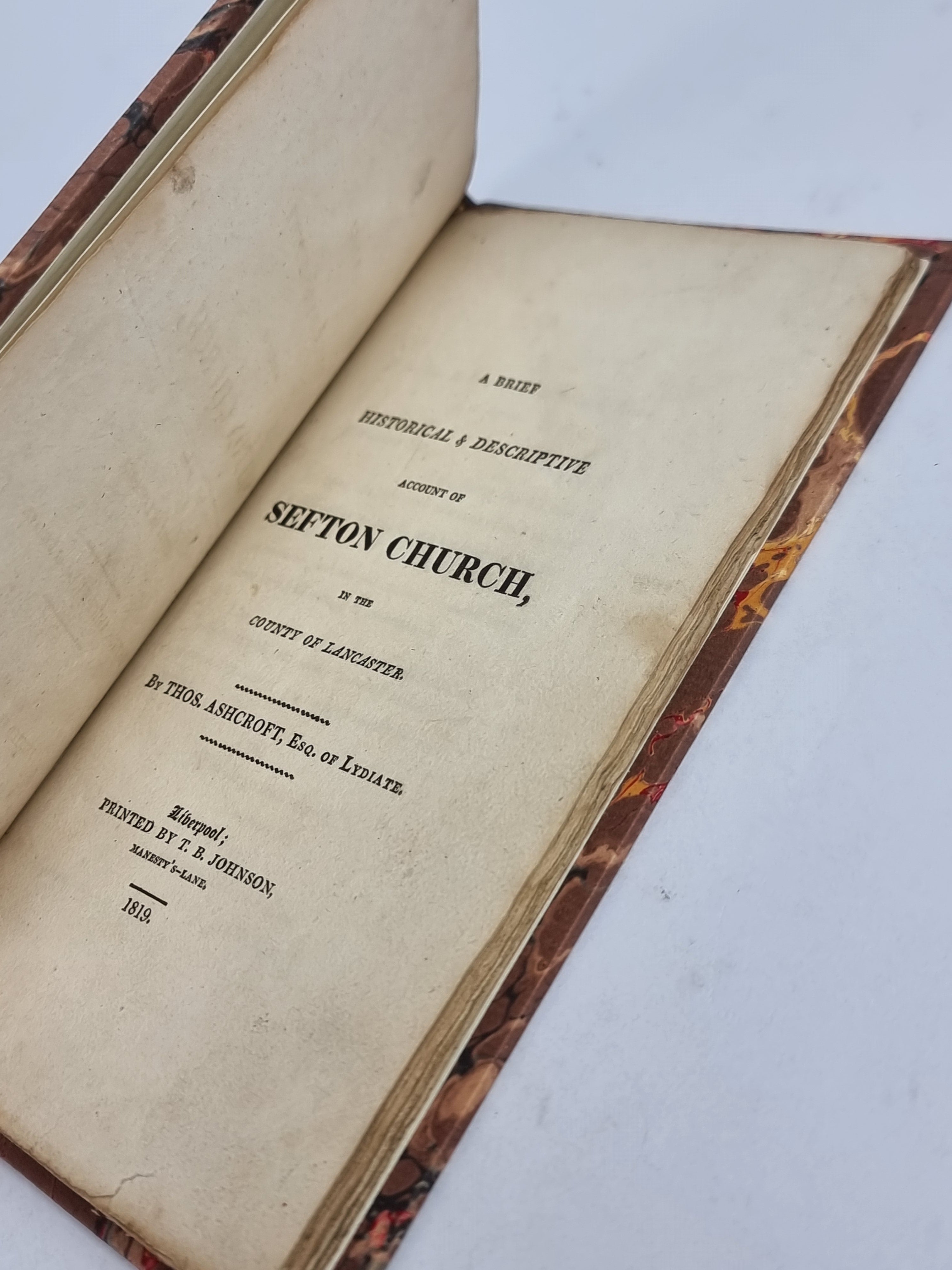 A Brief Historical & Descriptive Account of Sefton Church, Thomas Ashcroft — 1st Ed