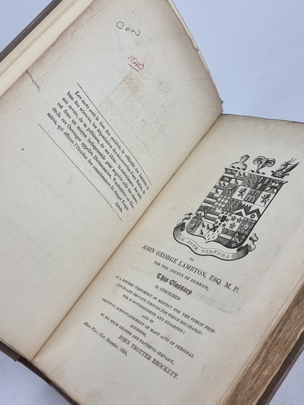 A Glossary of North Country Words, in Use, John Trotter Brockett