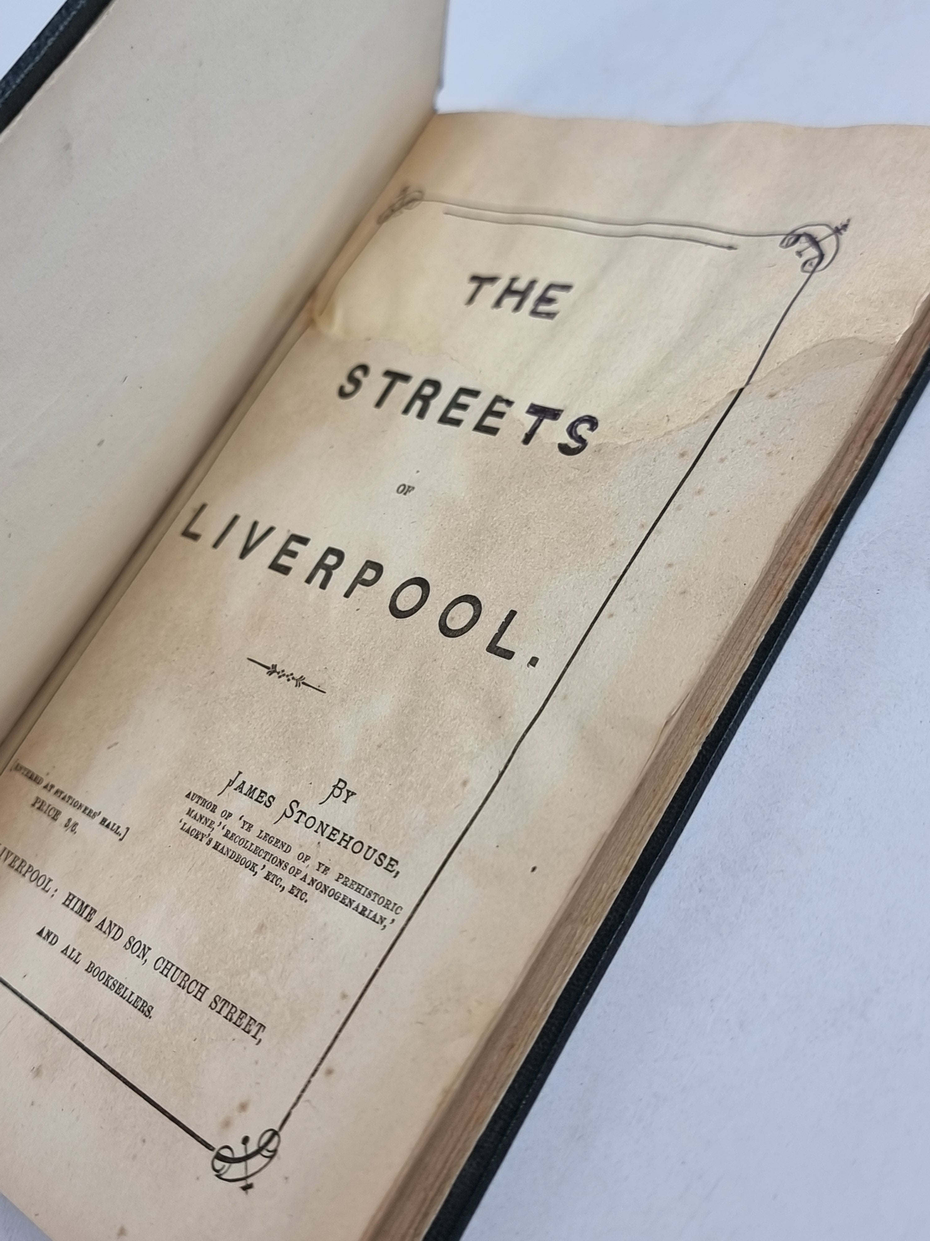 The Streets of Liverpool, James Stonehouse — 1st Edition