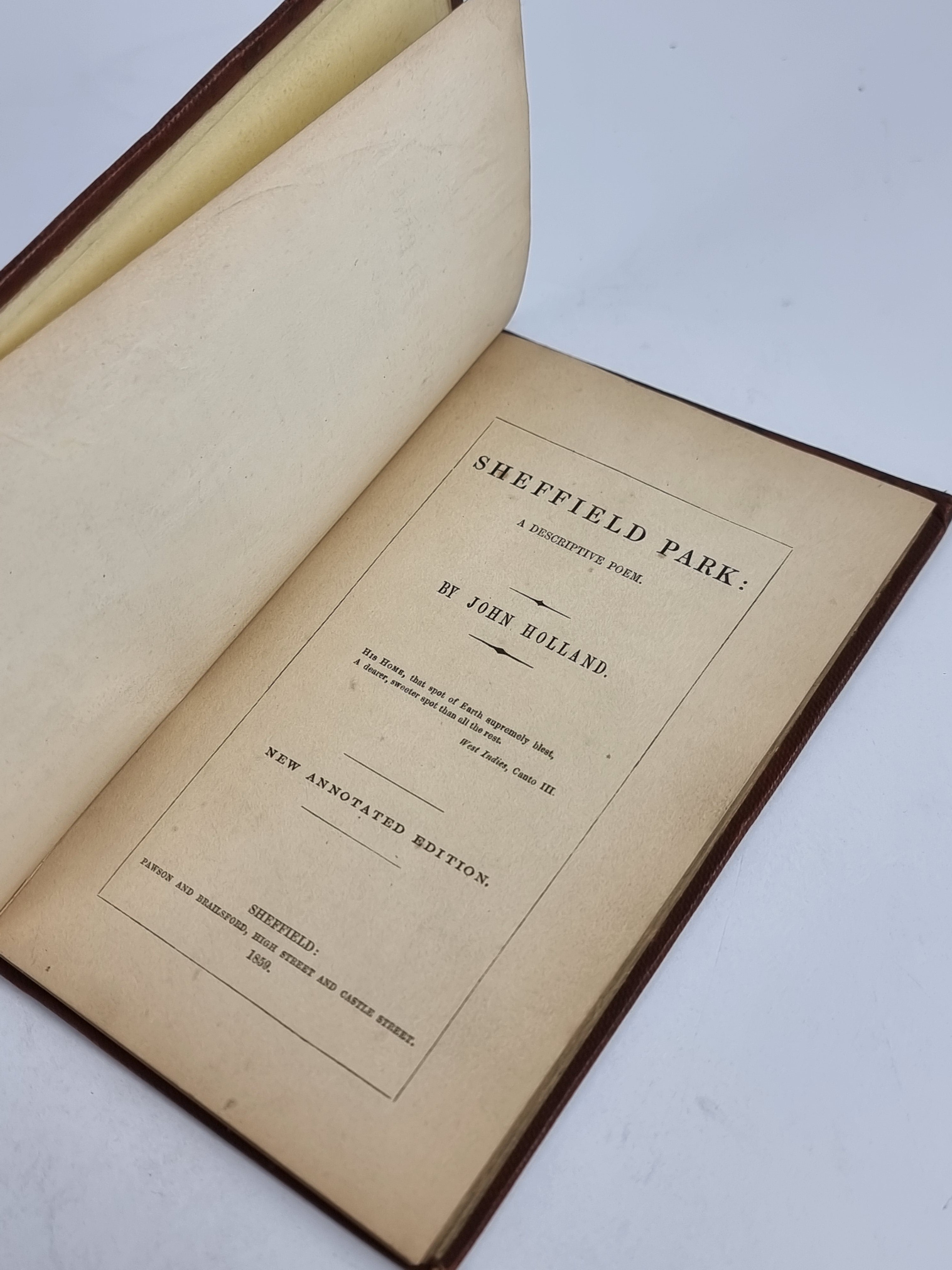Sheffield Park: A Descriptive Poem, John Holland — New Annotated Edition