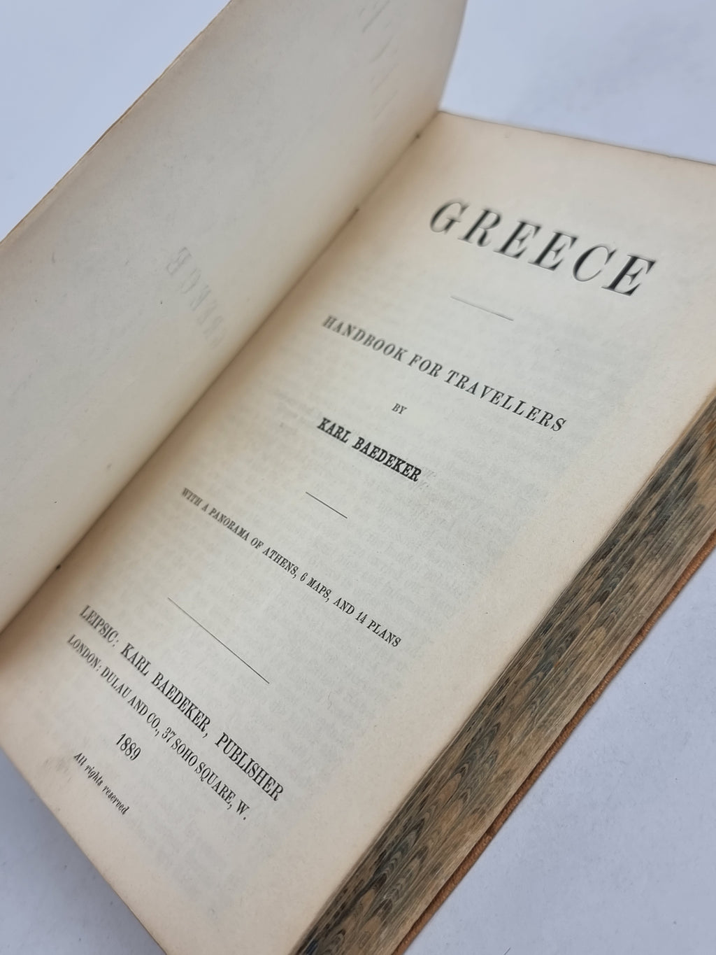 Greece: Handbook for Travellers, Karl Baedeker — 1st Edition