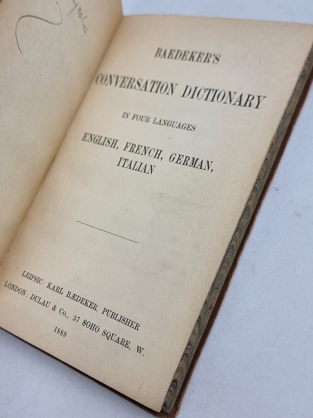 Baedeker's Conversation Dictionary in Four Languages, Karl Baedeker — 1st Ed
