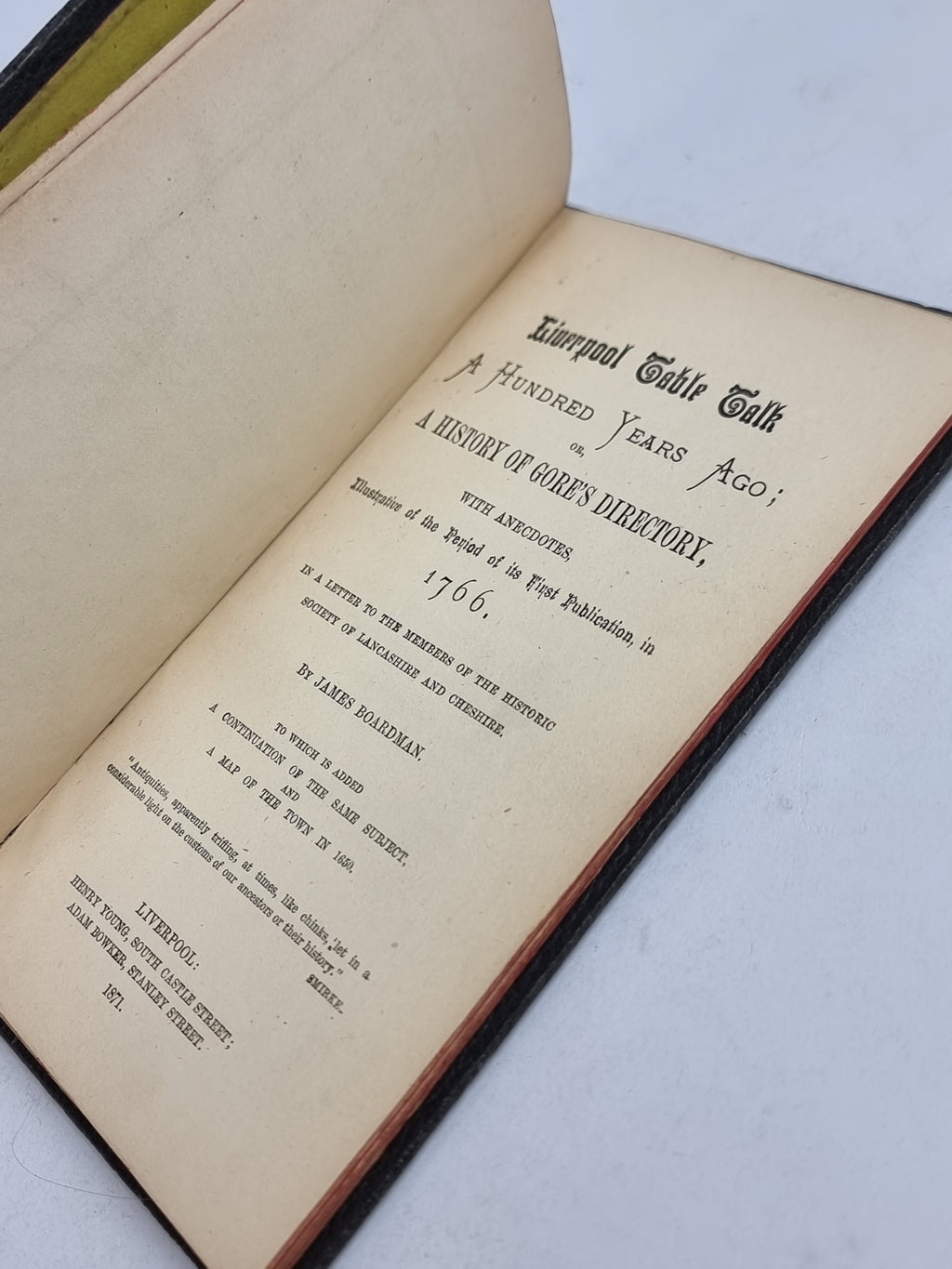 Liverpool Table Talk A Hundred Years Ago, James Boardman — 2nd Edition
