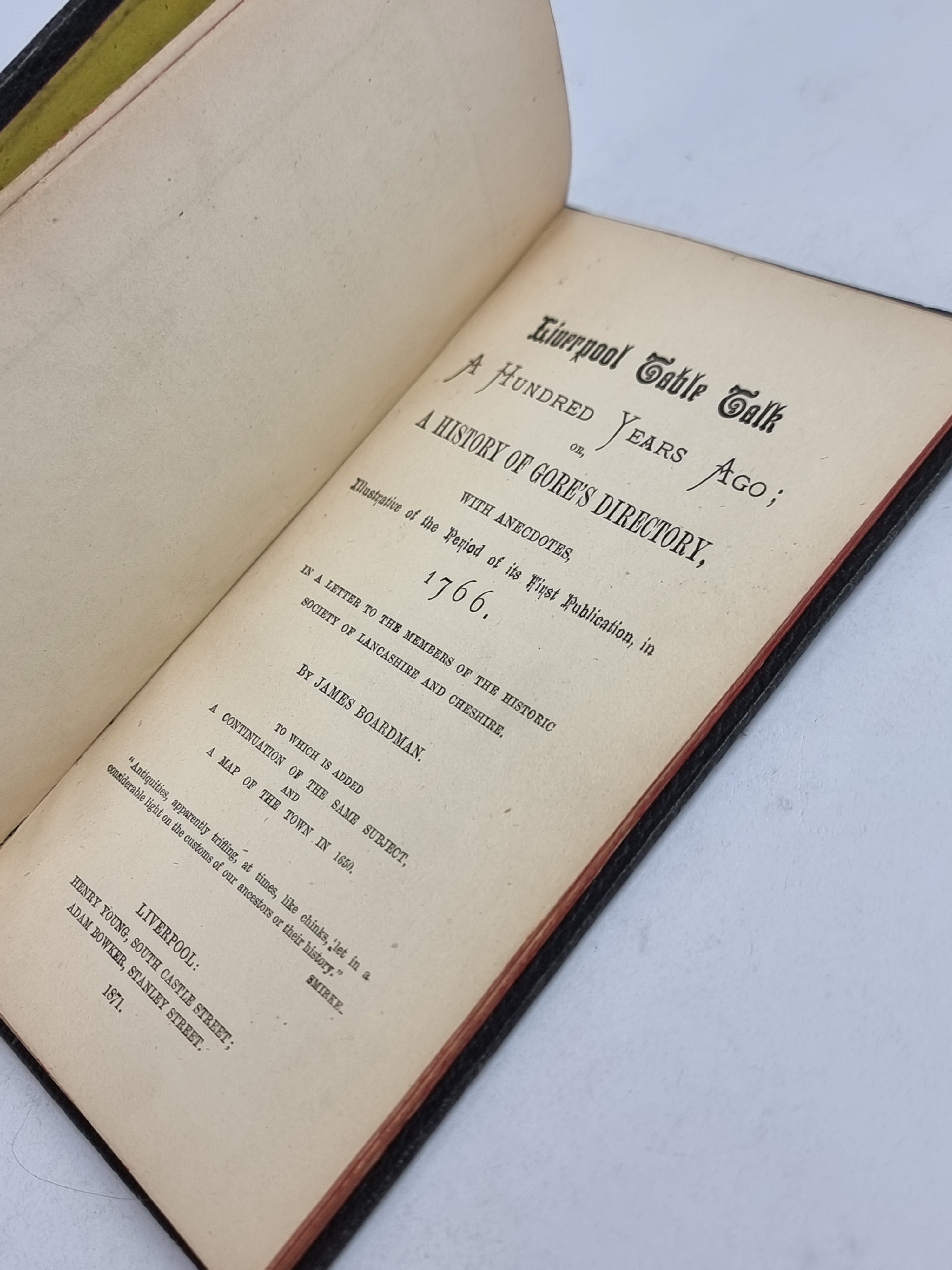 Liverpool Table Talk A Hundred Years Ago, James Boardman — 2nd Edition