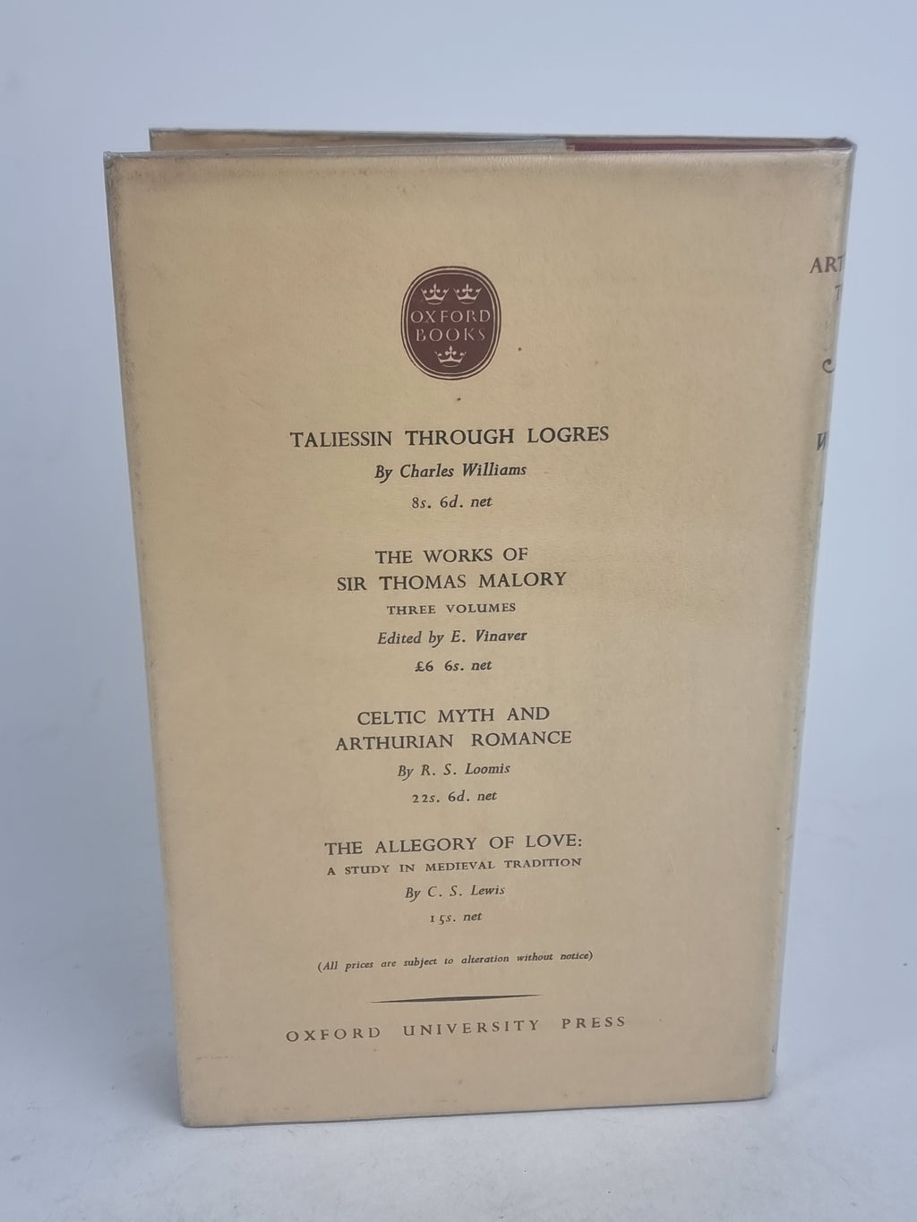 Arthurian Torso, Charles Williams and C. S. Lewis — 1st Edition