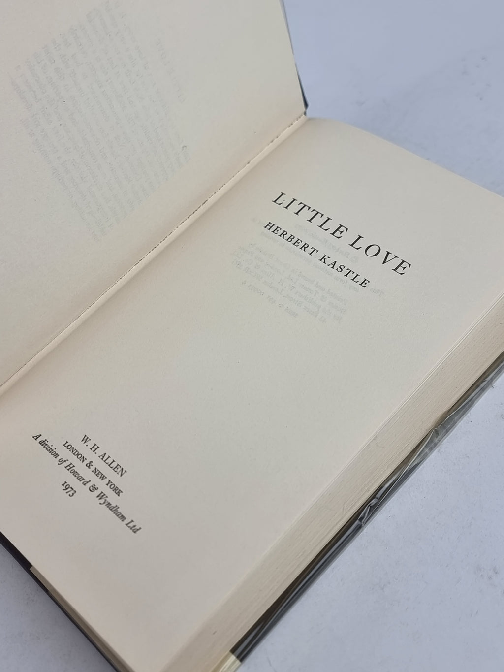 Little Love, Herbert Kastle — 1st Edition