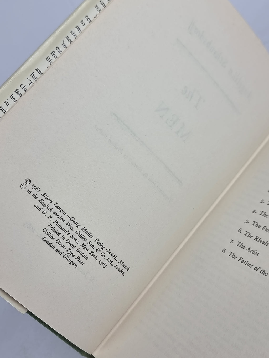 The Men, Angelika Schrobsdorff — 1st Edition