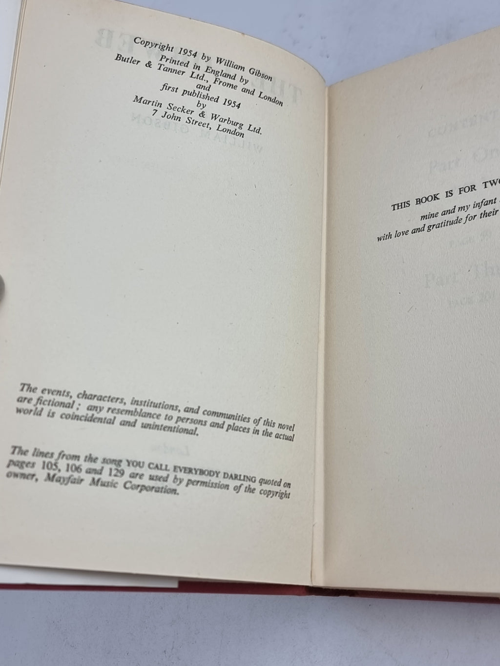 The Cobweb, William Gibson — 1st UK Edition